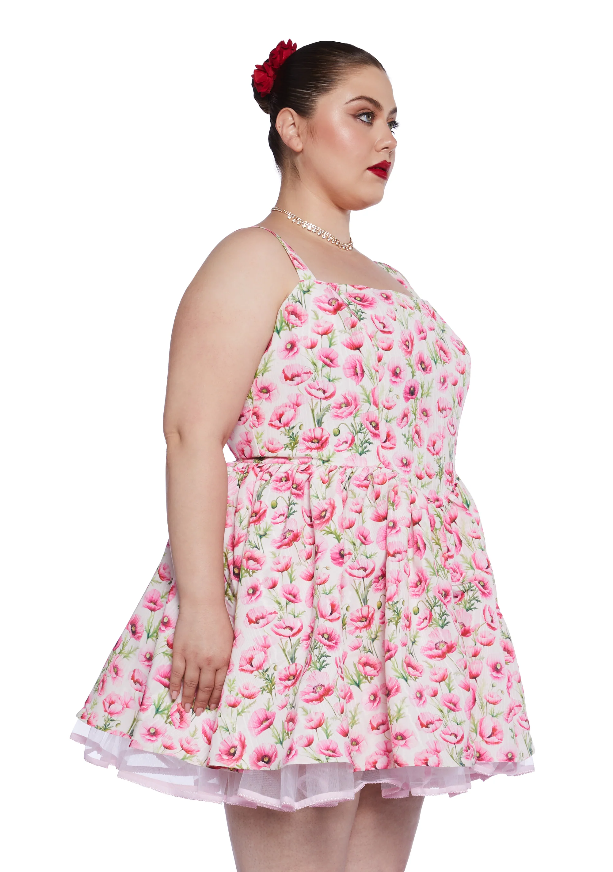 Plus Magic Moves Corset Dress - Floral - Image 3
