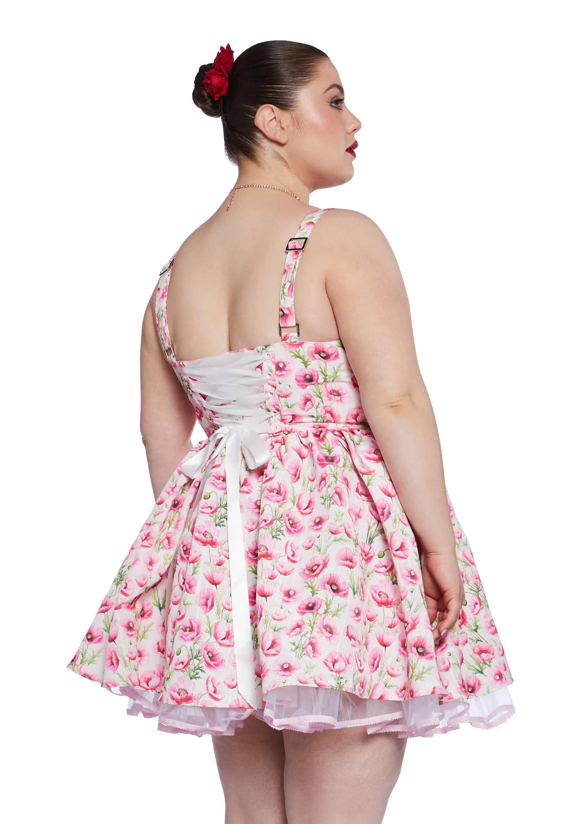 Plus Magic Moves Corset Dress - Floral - Image 4
