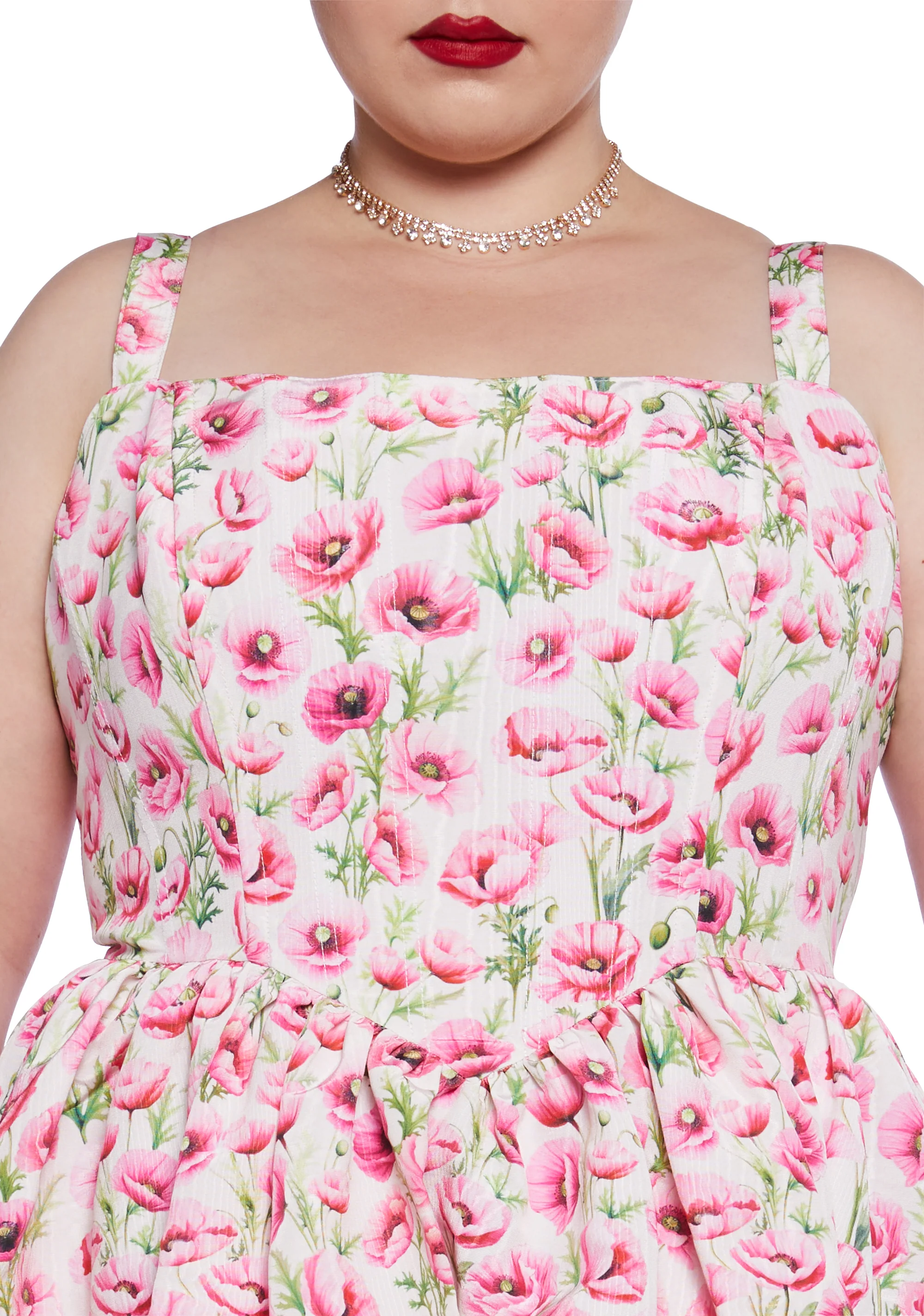 Plus Magic Moves Corset Dress - Floral - Image 6