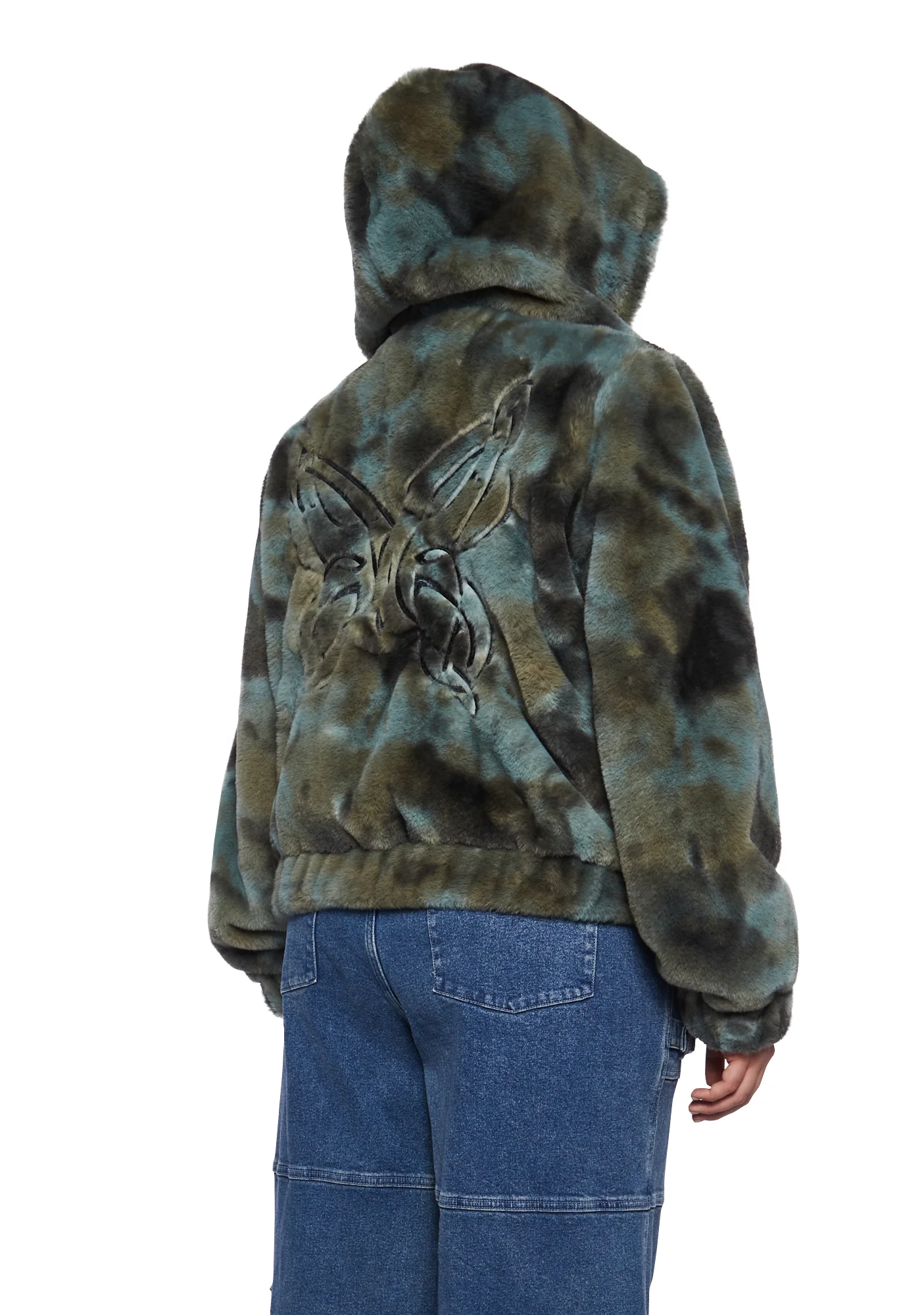 Plus Mythical Memories Faux Fur Hoodie - Image 4