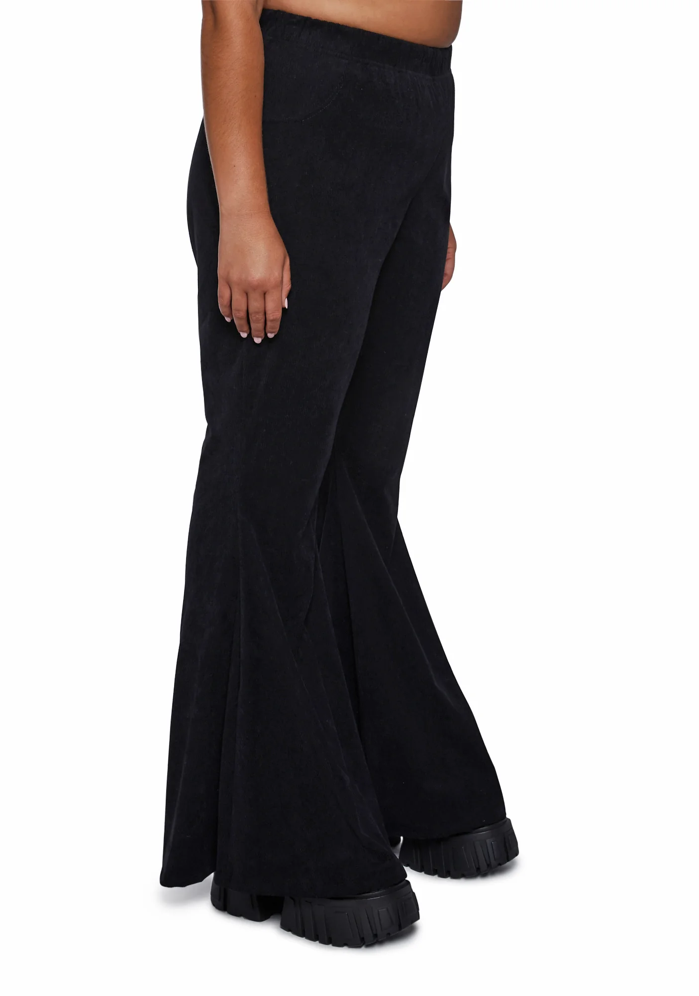 Plus Never Mind Flared Pants - Black - Image 3