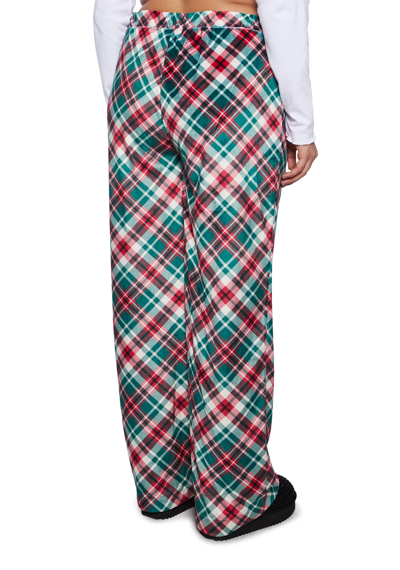 Plus Candy Cane Plaid Sweatpants - Image 3