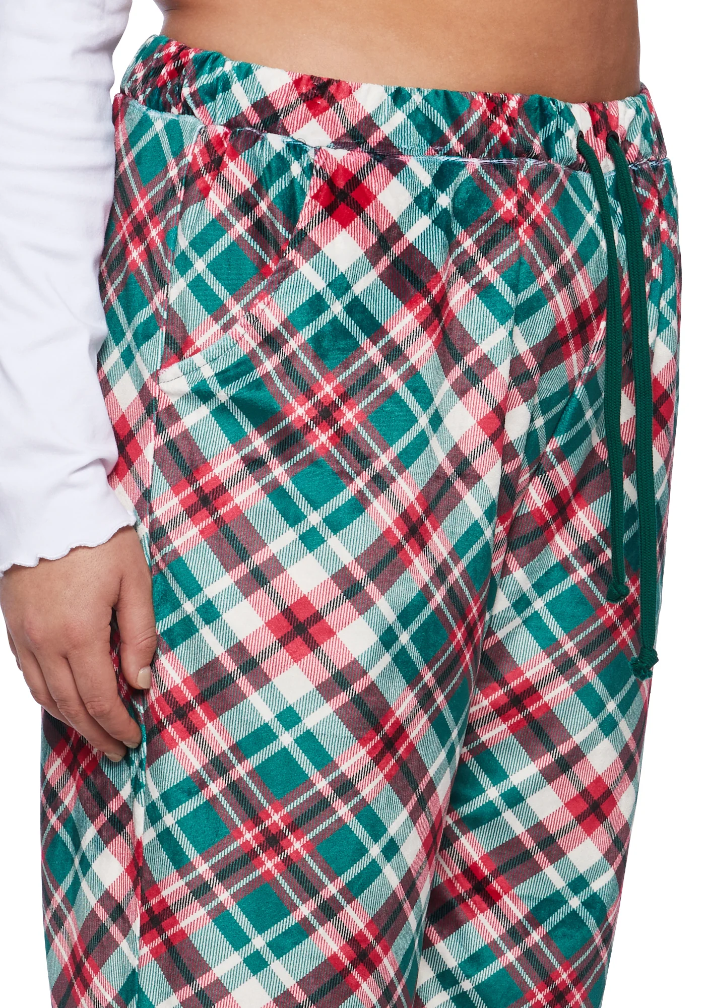 Plus Candy Cane Plaid Sweatpants - Image 5
