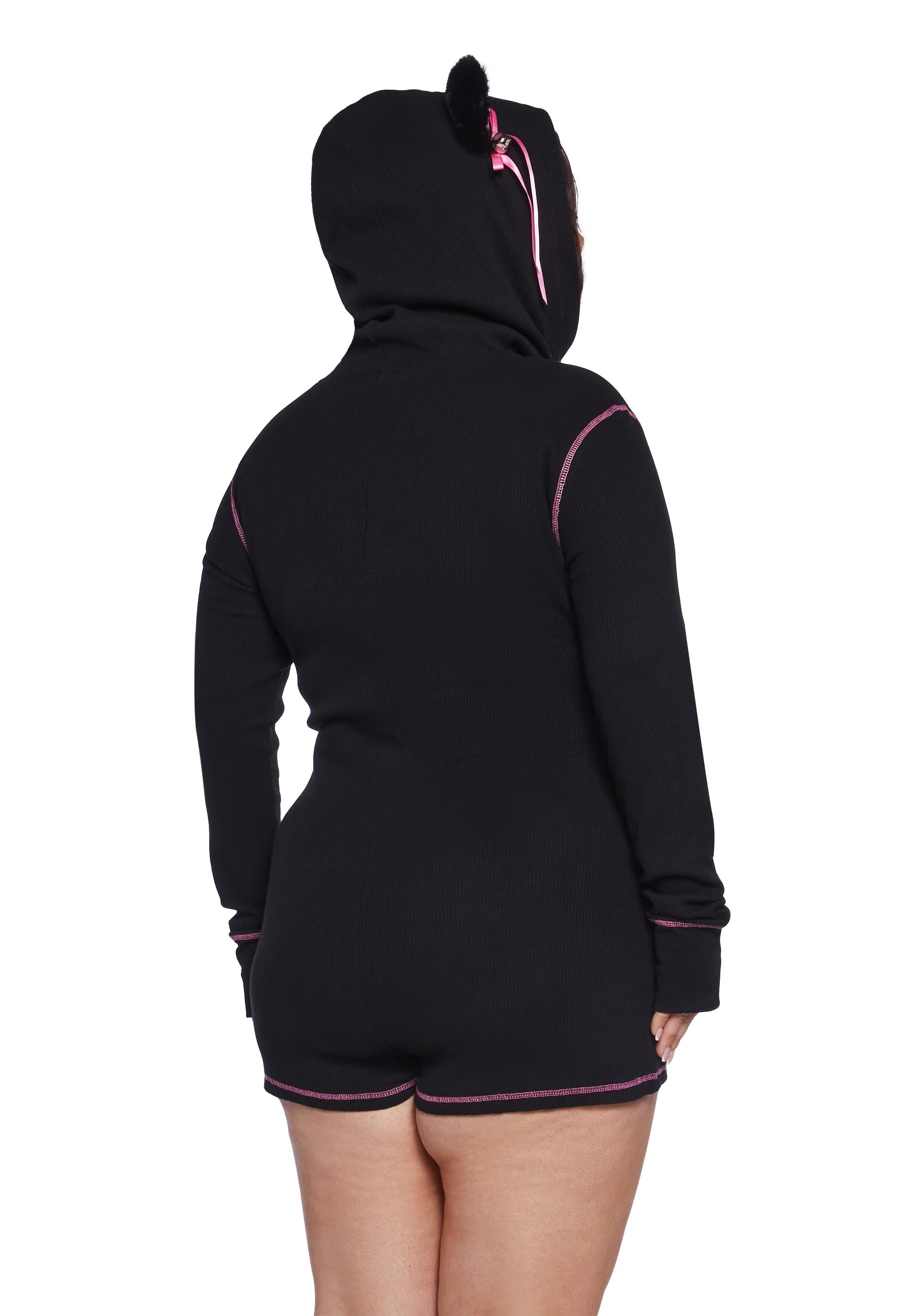 Plus Purrfectly Dark Cat Romper - Image 4