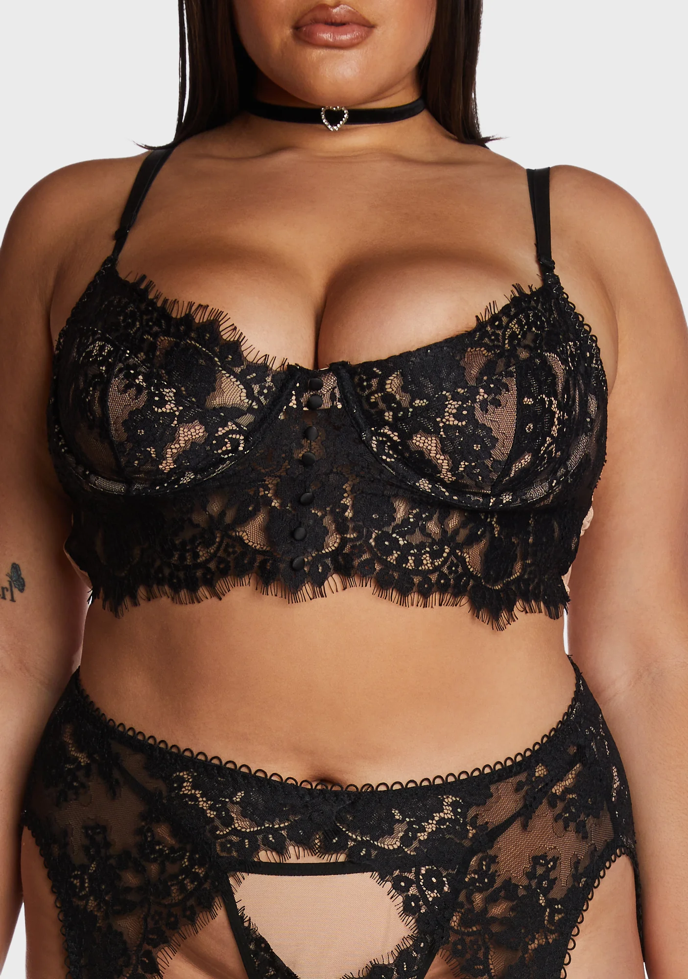 Plus Romance Is Dead Lingerie Set - Image 2