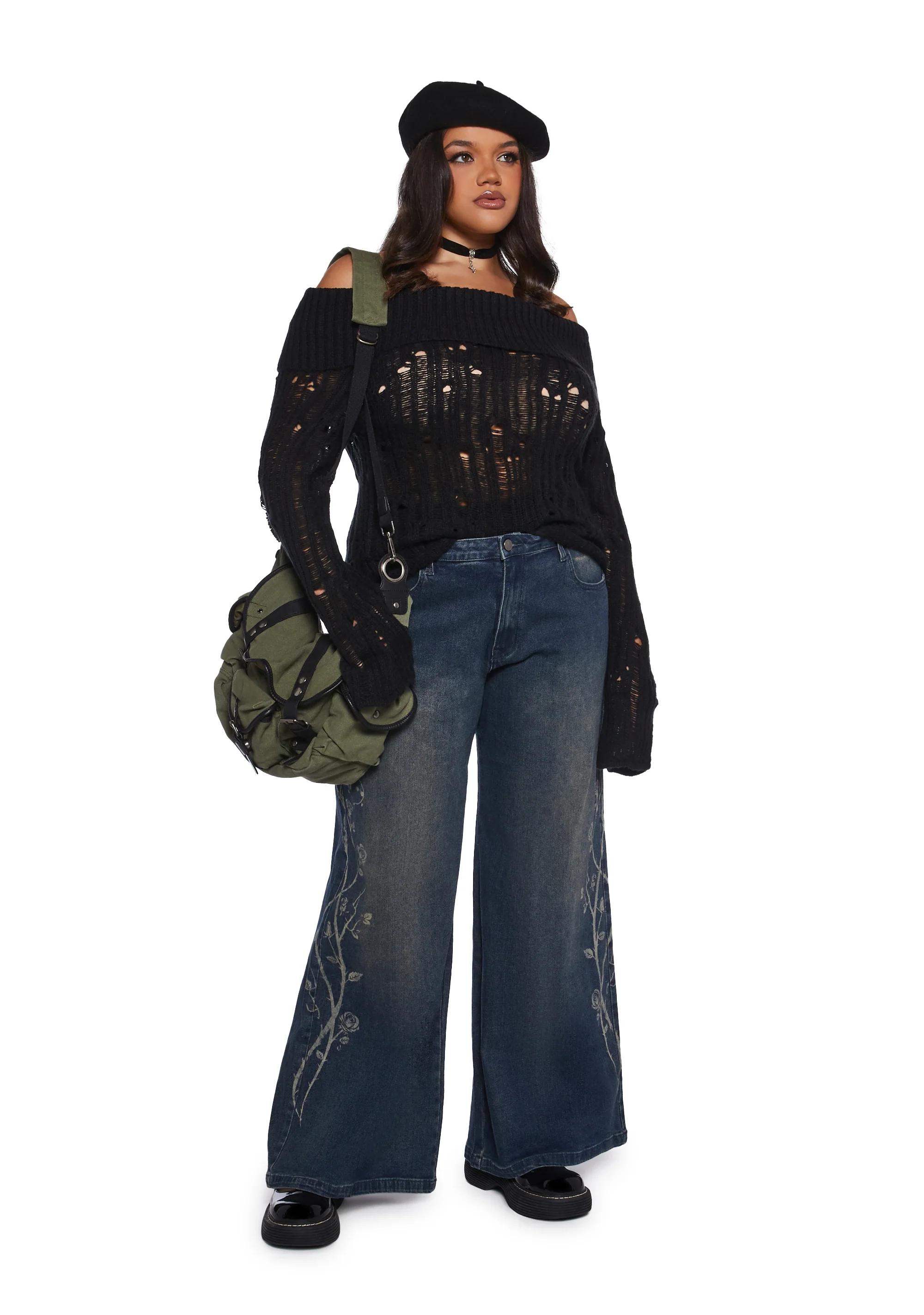 Plus Rose Sightings Wide Leg Jeans - Image 2