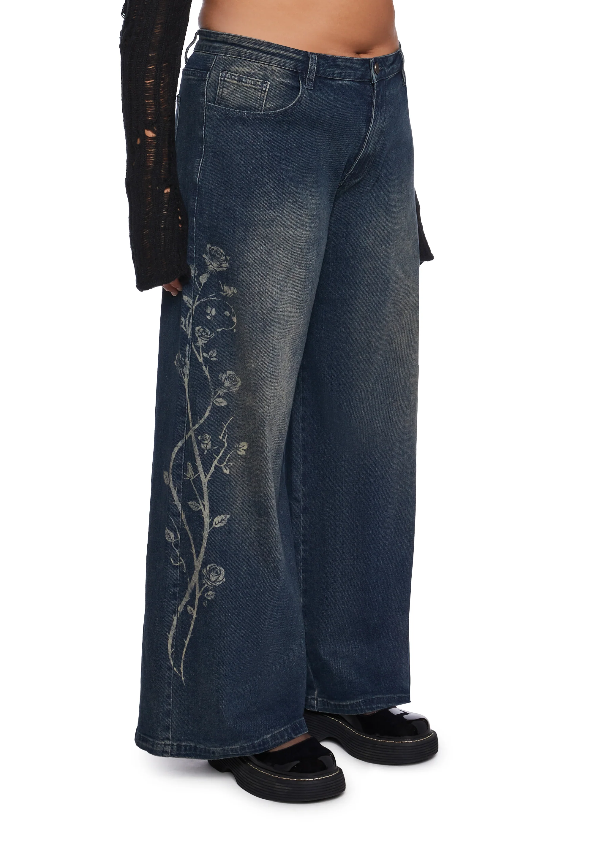 Plus Rose Sightings Wide Leg Jeans - Image 3