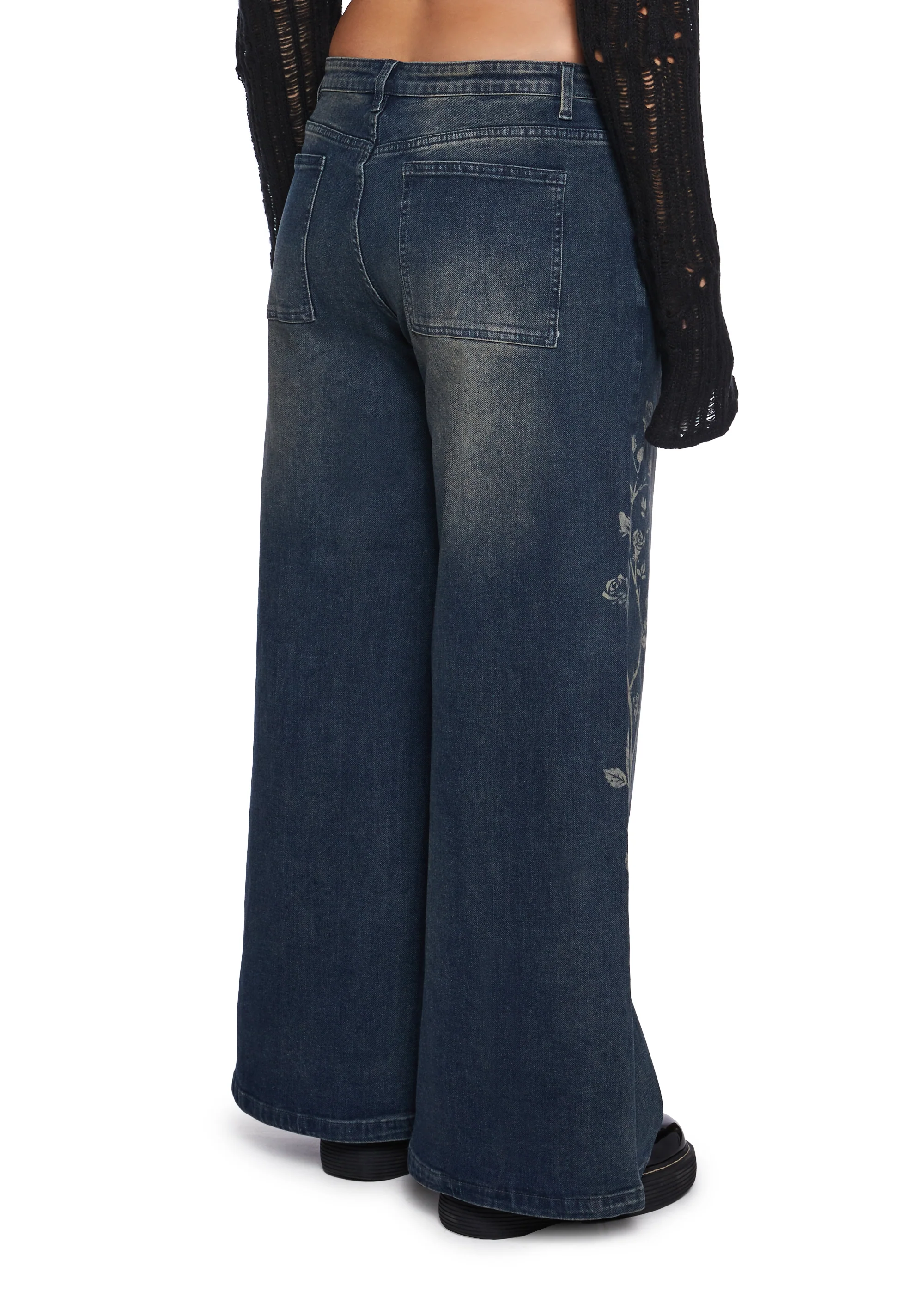 Plus Rose Sightings Wide Leg Jeans - Image 4