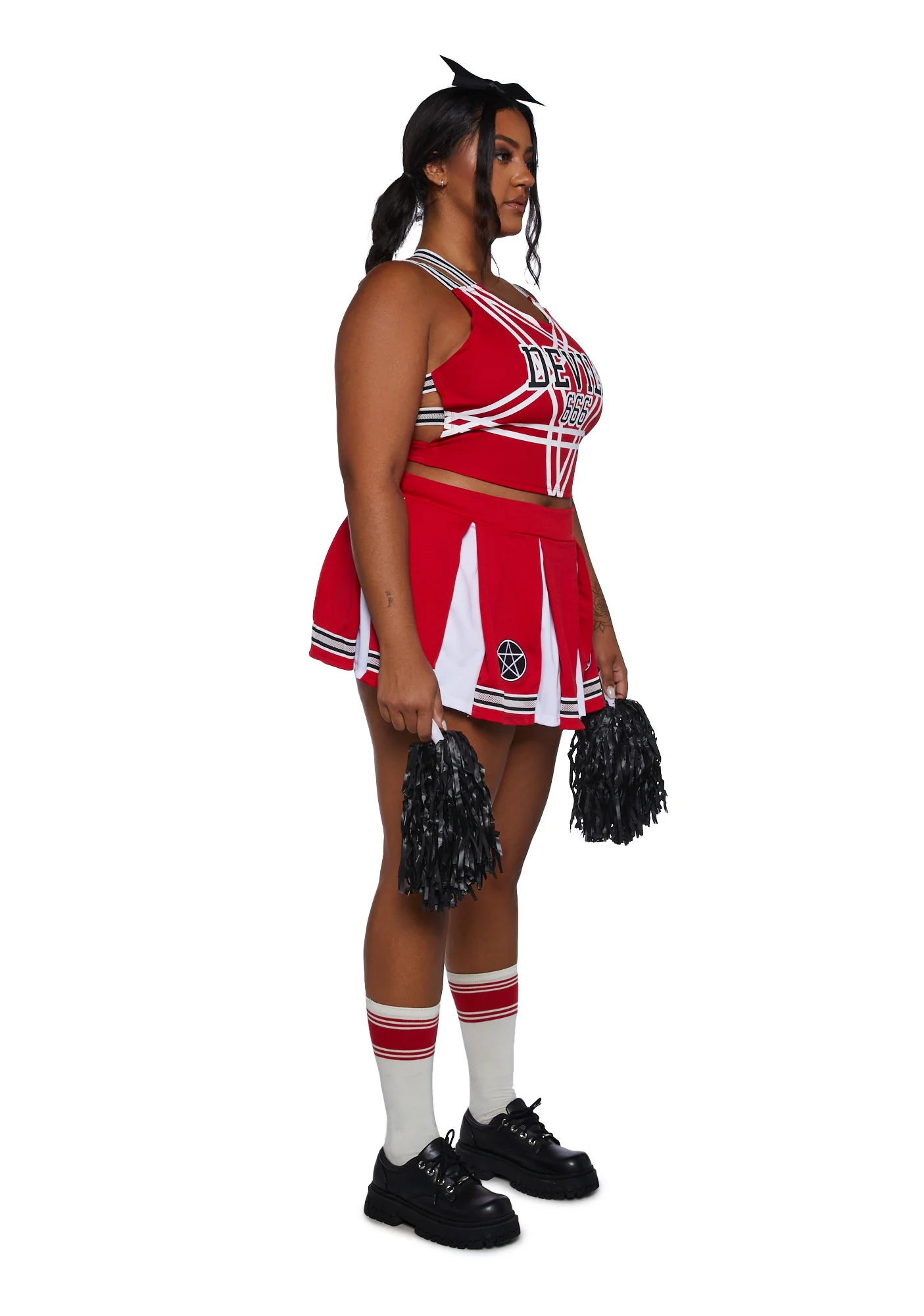 Plus Satan's Cheerleader Costume Set - Image 5