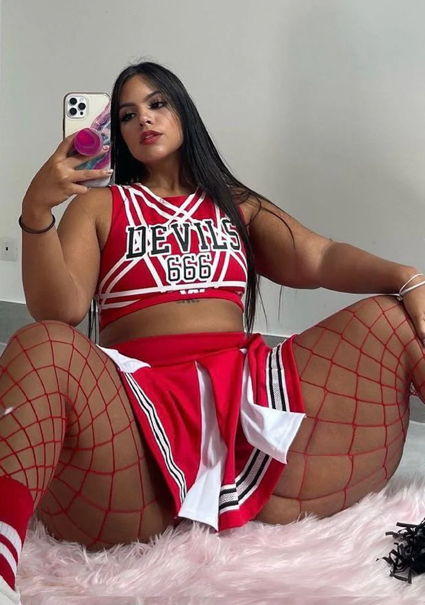 Plus Satan's Cheerleader Costume Set - Image 7