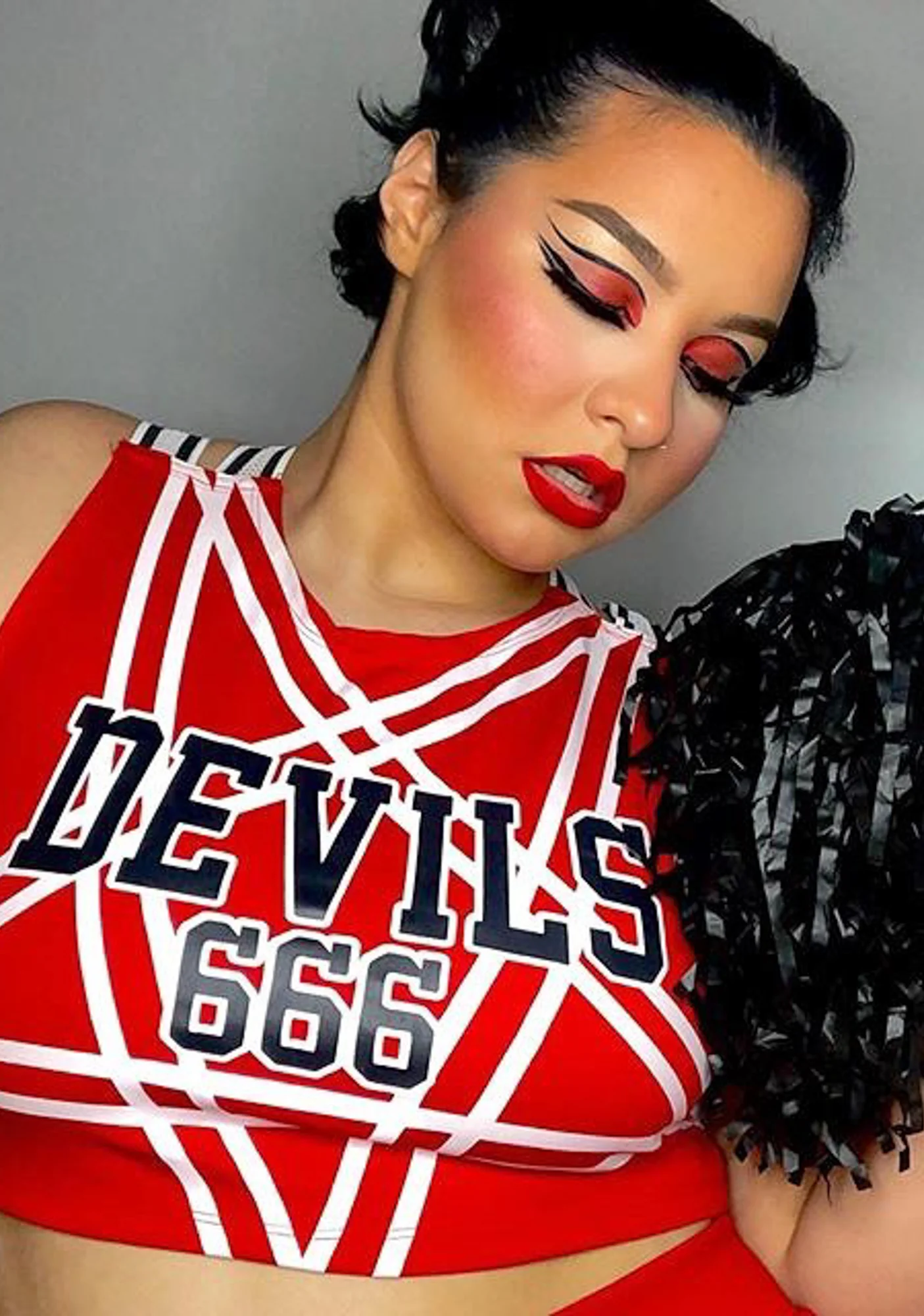 Plus Satan's Cheerleader Costume Set - Image 8