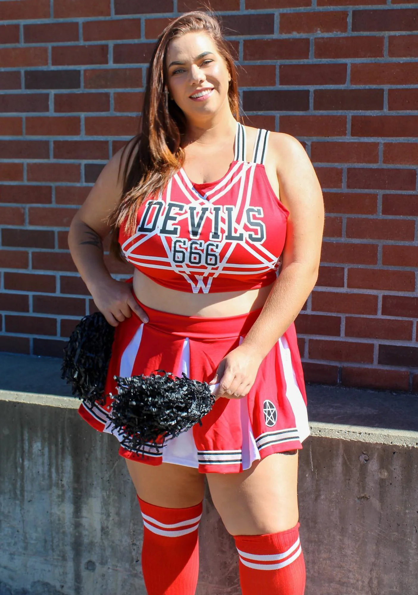 Plus Satan's Cheerleader Costume Set - Image 9