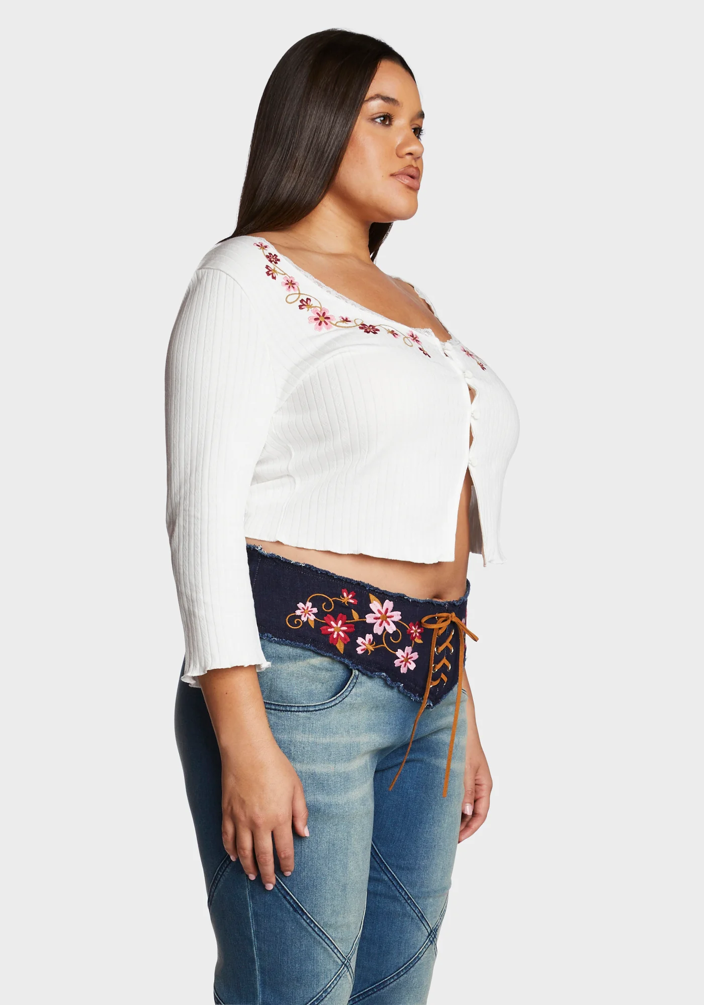 Plus Sidewalk Stroll Crop Cardigan - Image 3