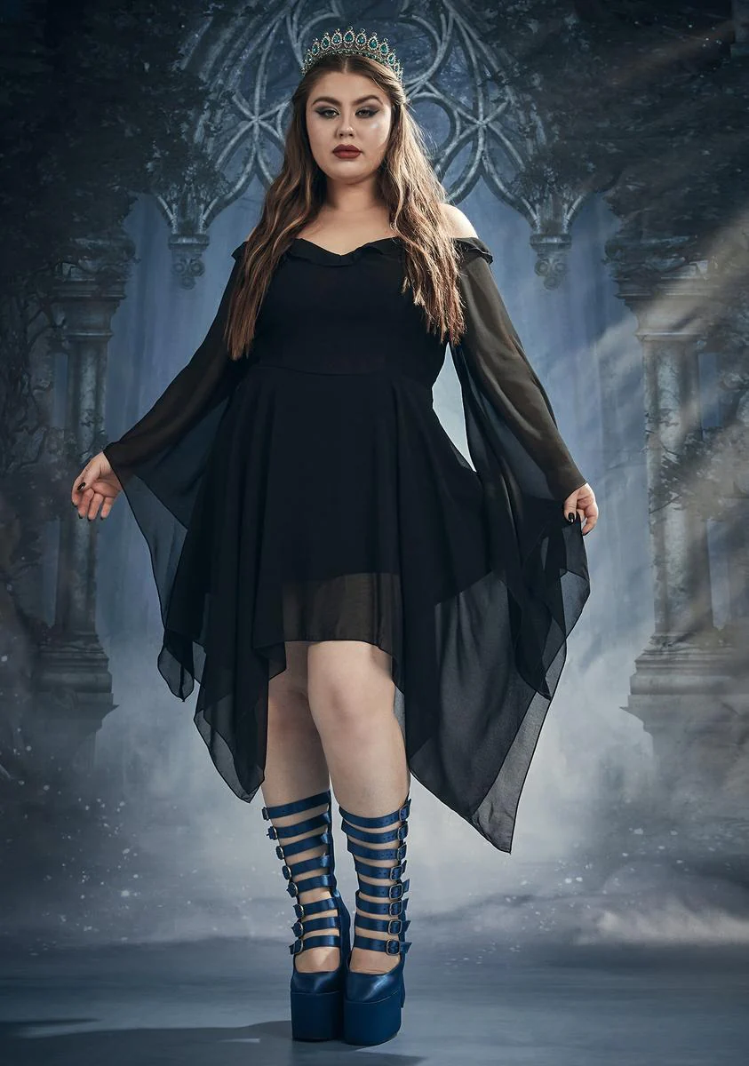 Plus Sinister Sorceress Off The Shoulder Dress - Image 2