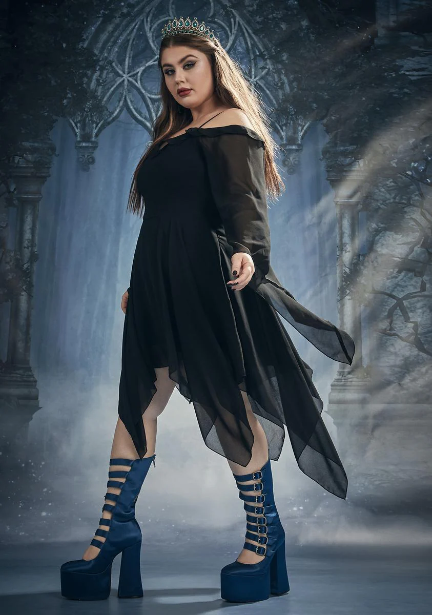 Plus Sinister Sorceress Off The Shoulder Dress - Image 3