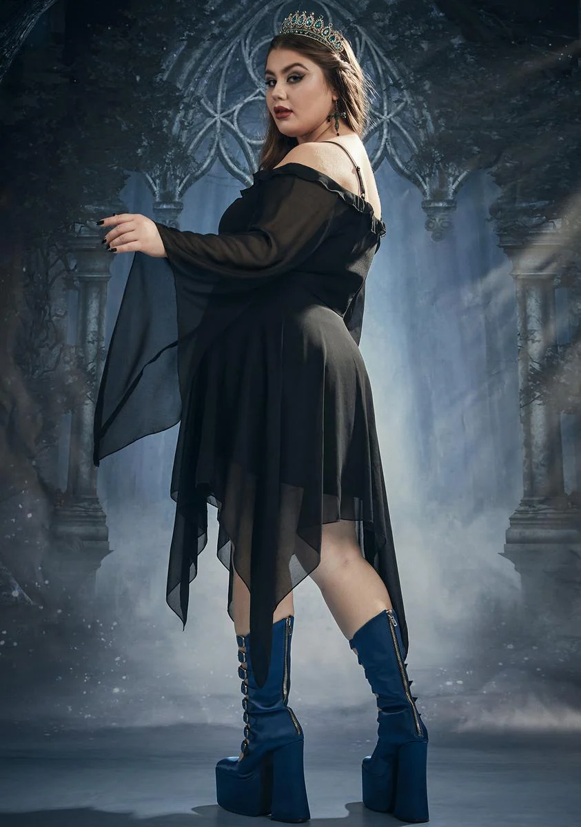 Plus Sinister Sorceress Off The Shoulder Dress - Image 4