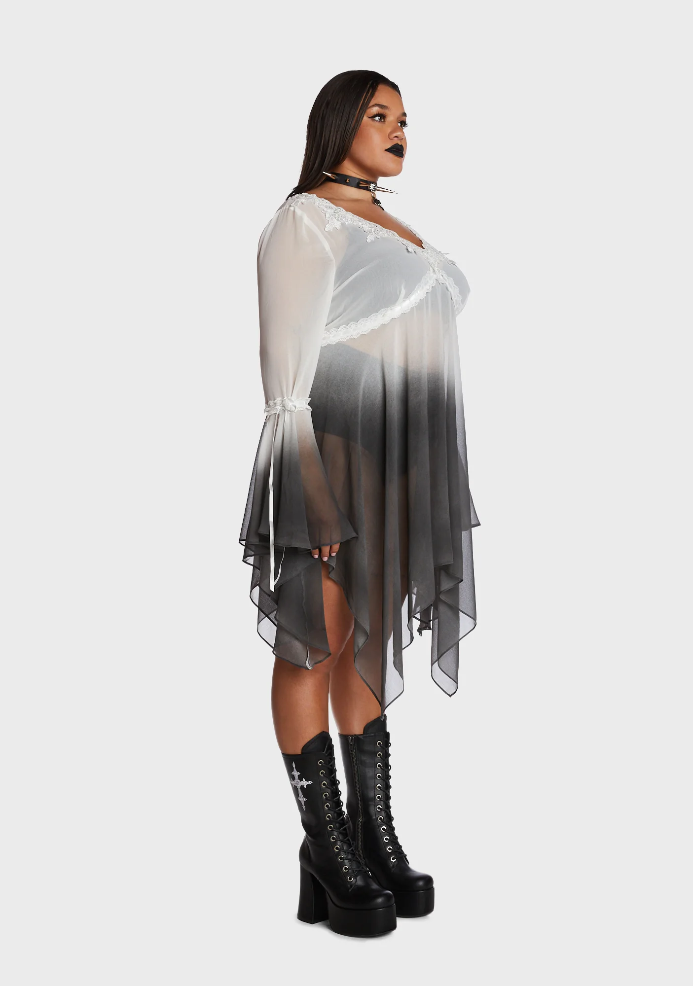 Plus Solemn Rebellion Midi Dress - Image 3
