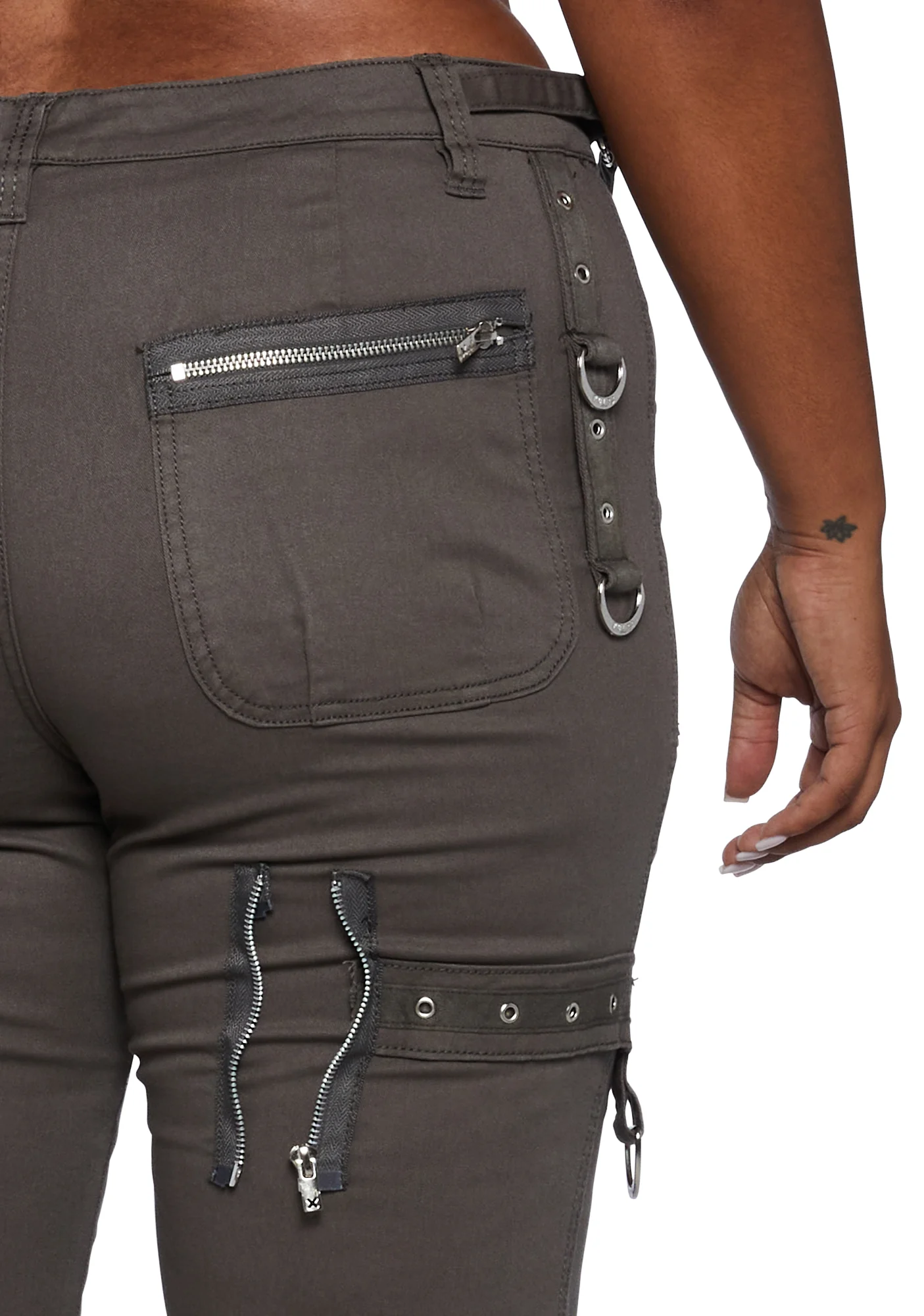 Plus Super Eyelet Low Waist Pants - Image 5