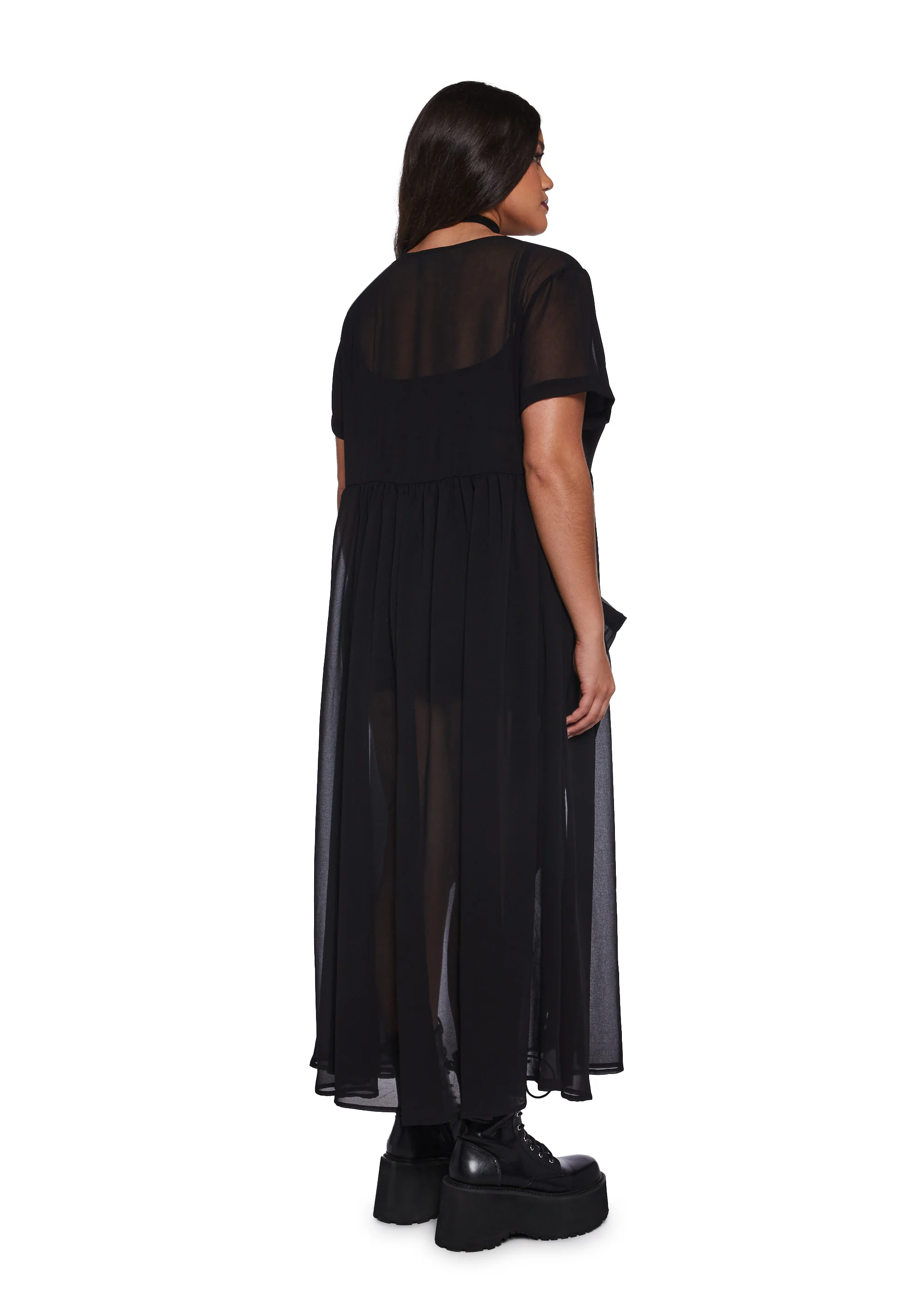 Plus Supernatural Rituals Sheer Maxi Dress - Image 4