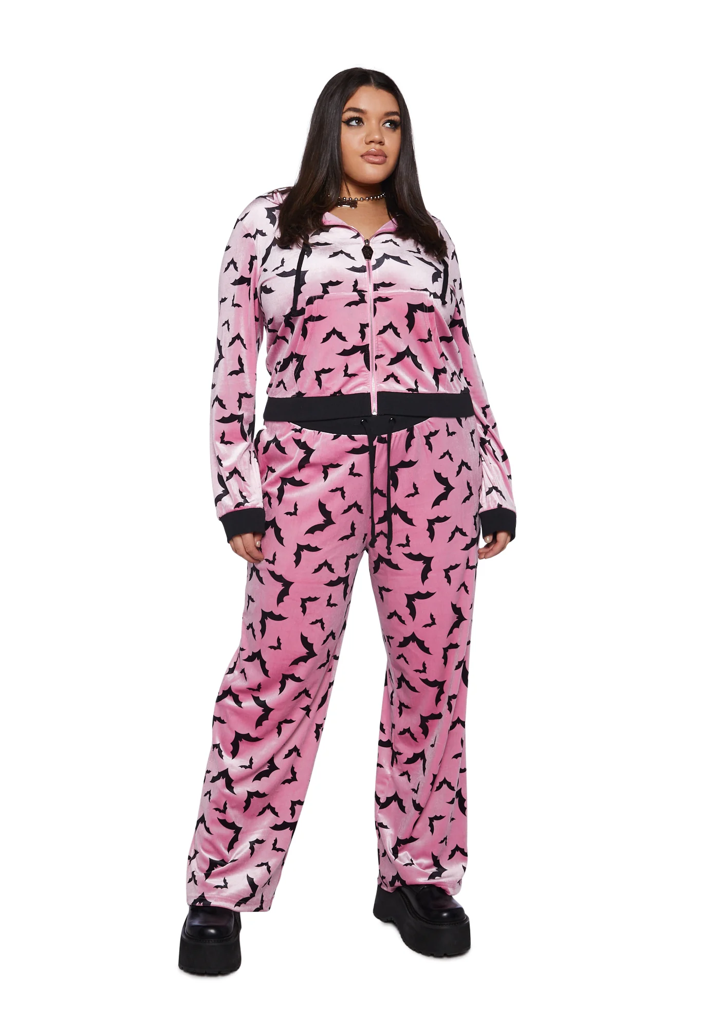 Plus Sweet Bat Behavior Cropped Hoodie - Image 2