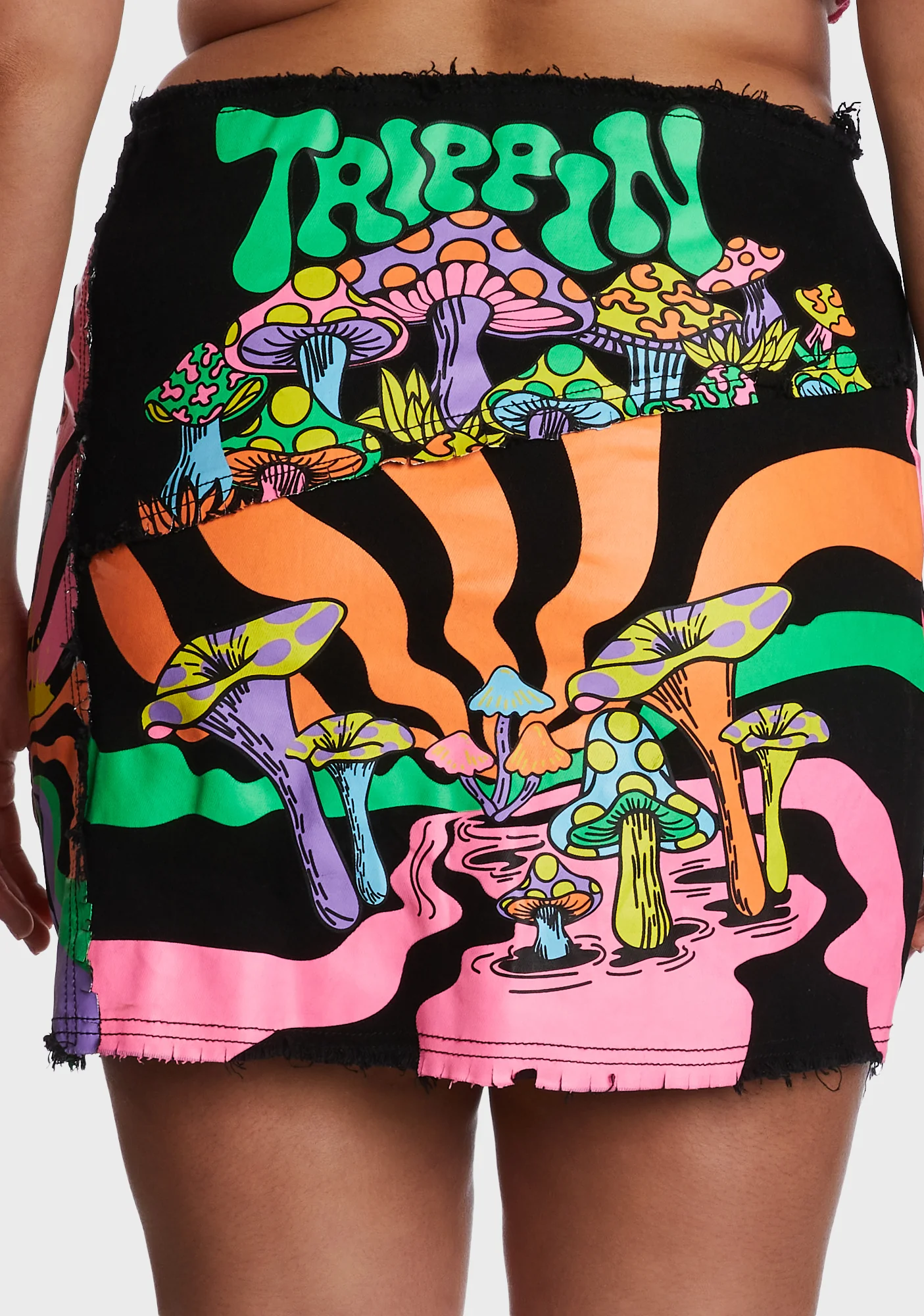 Plus Technicolor Trip Mini Skirt - Image 5