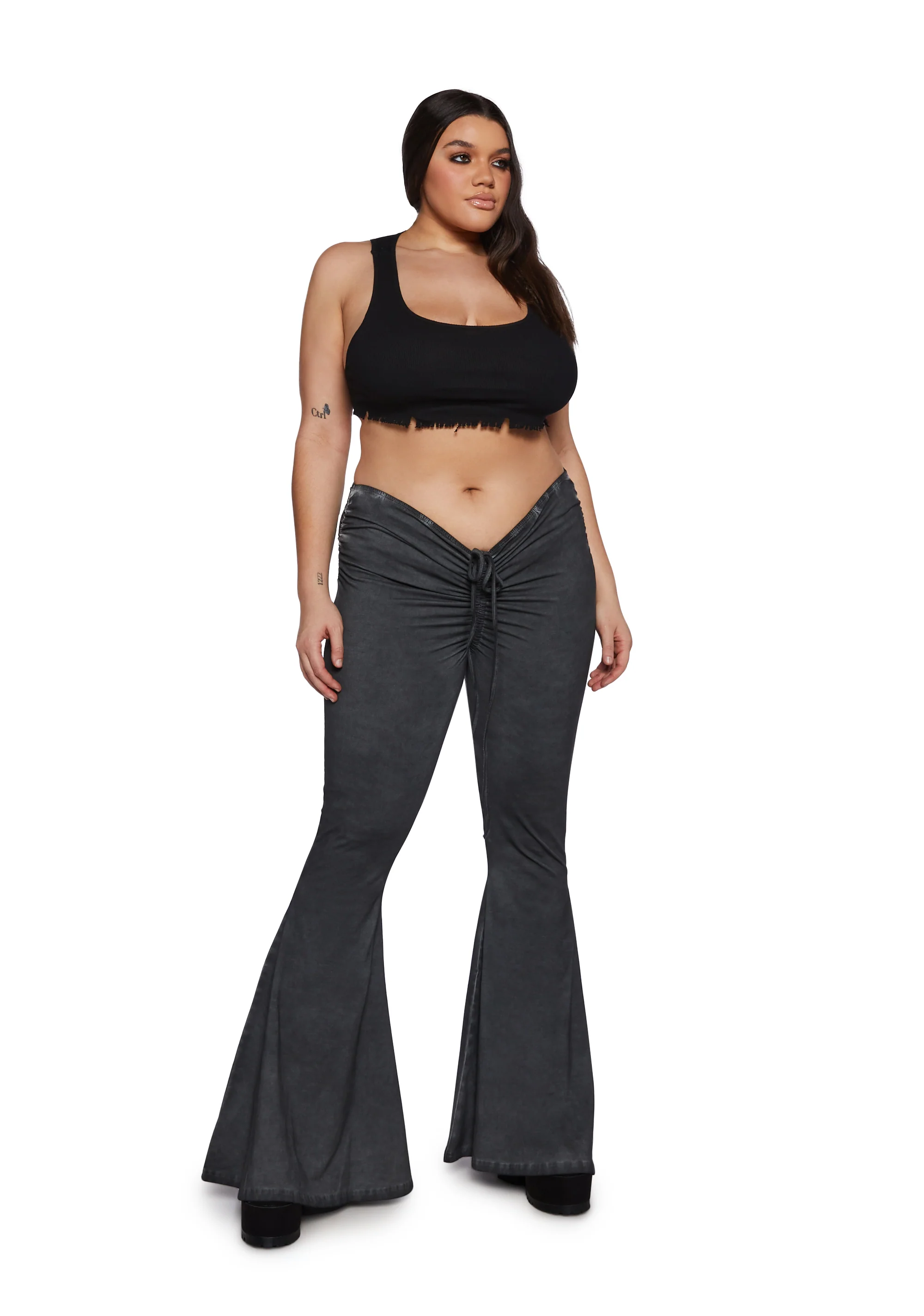 Plus Reverb V-Cut Washed Bell Bottoms - Image 2