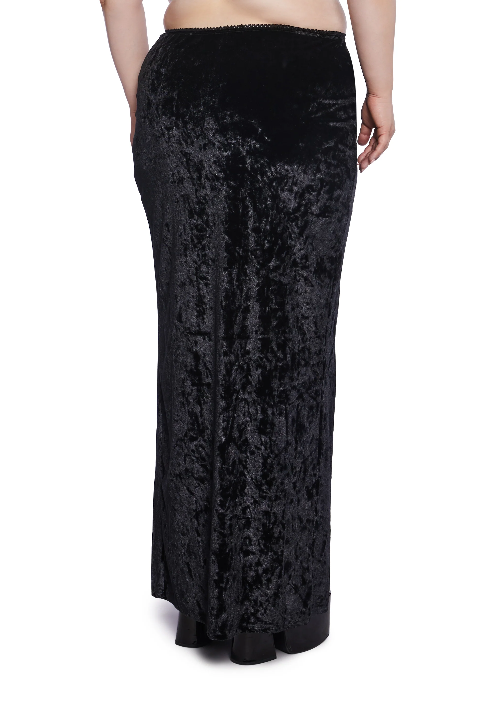 Plus Time Stands Still Maxi Skirt-Black - Image 3