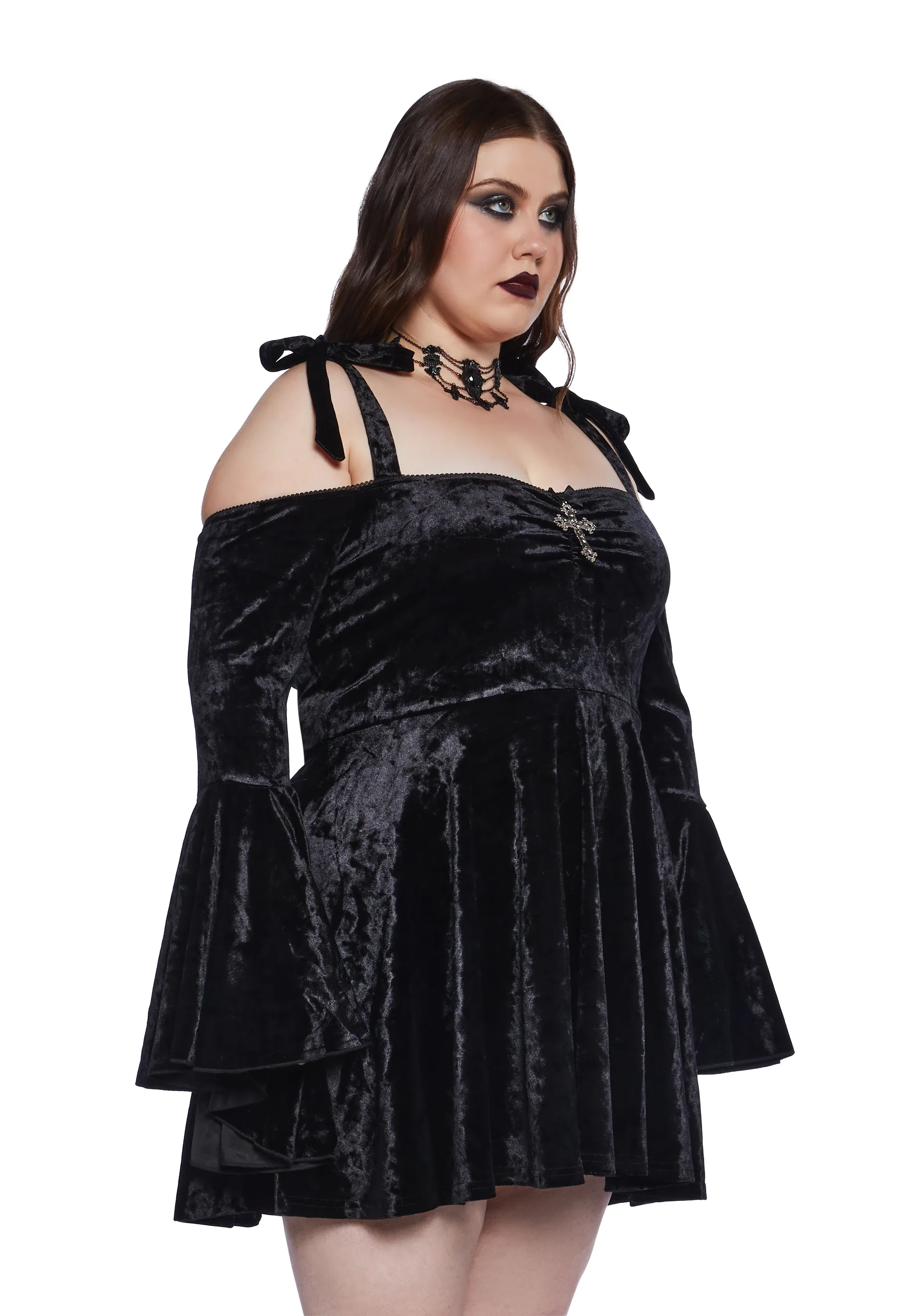 Plus Nocturnal Elegance Mini Dress - Image 5