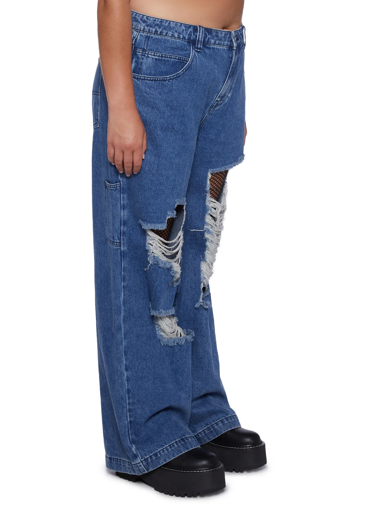 Plus Weathered Soul Distressed Jeans - Image 2