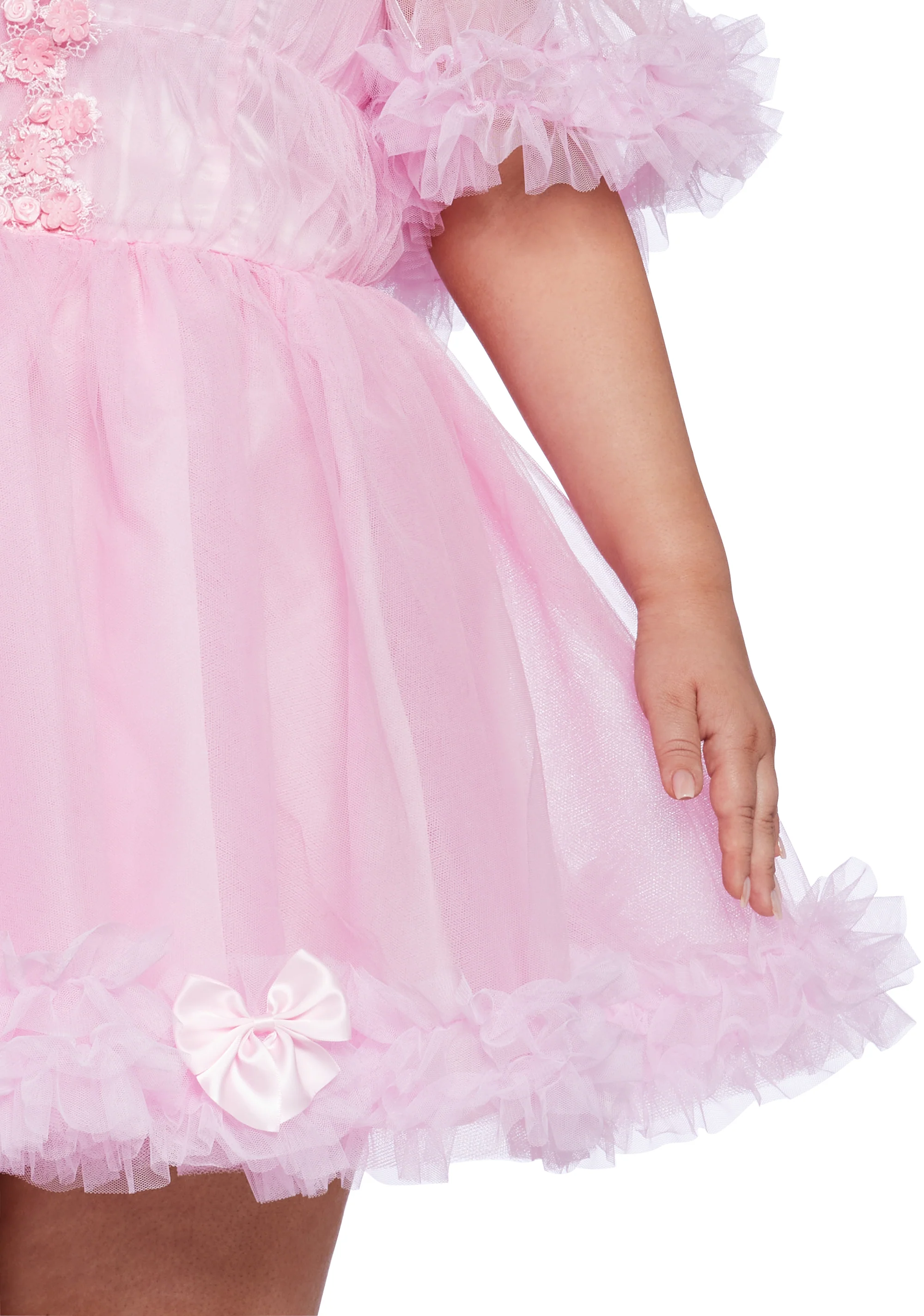 Plus Winter Rose Mini Dress - Pink - Image 6