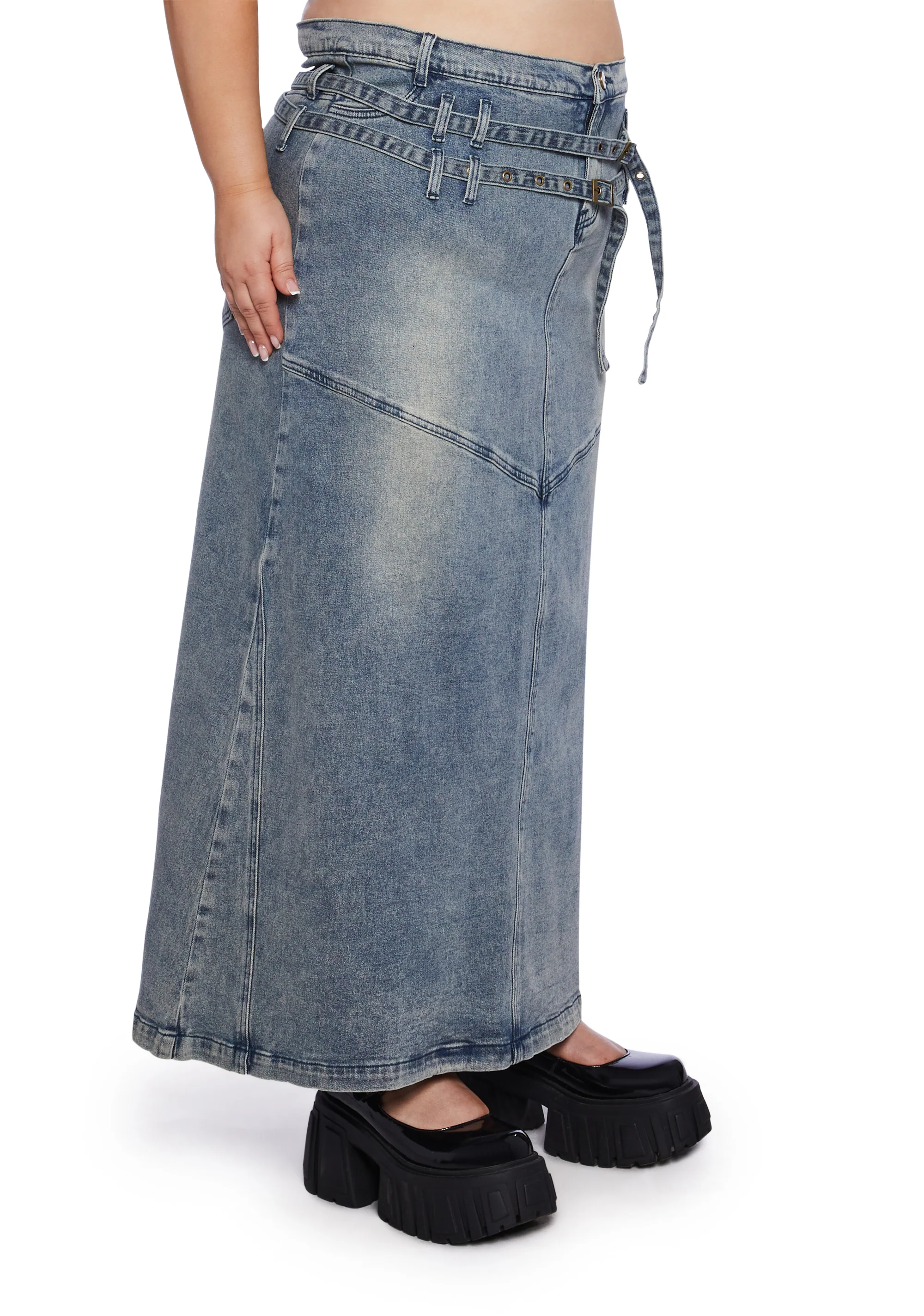 Plus Worry Less Maxi Skirt - Image 3