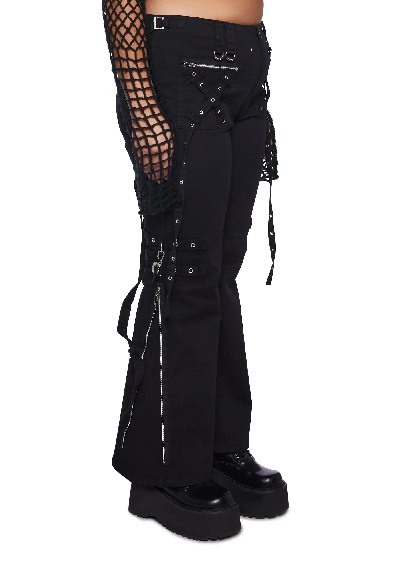 Plus X-Strap Pants - Black - Image 3