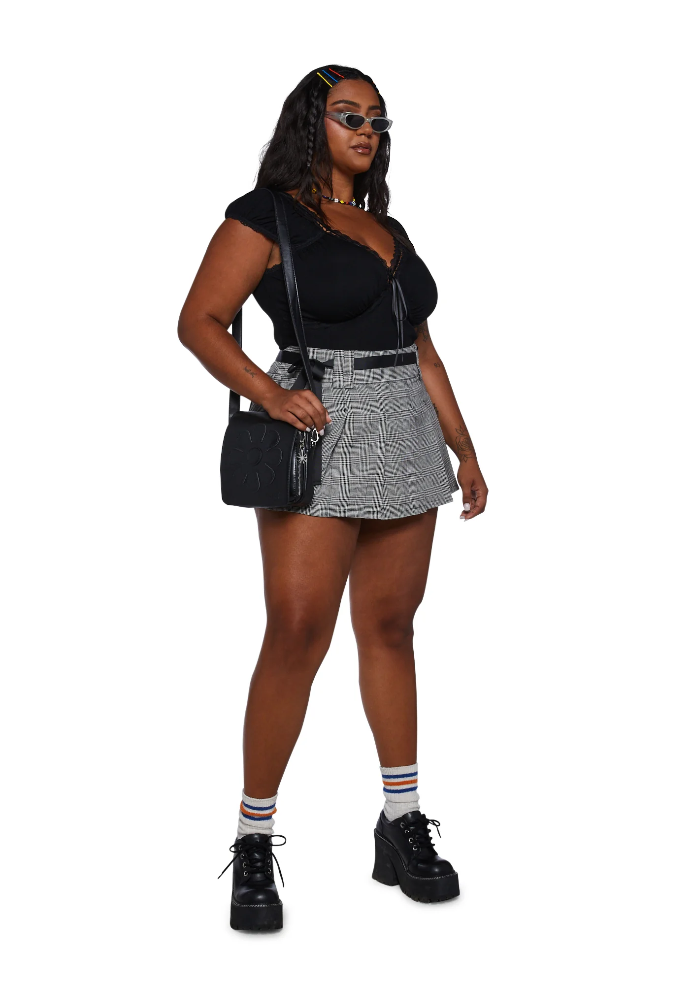 Plus You're Invited Pleated Mini Skirt - Image 2