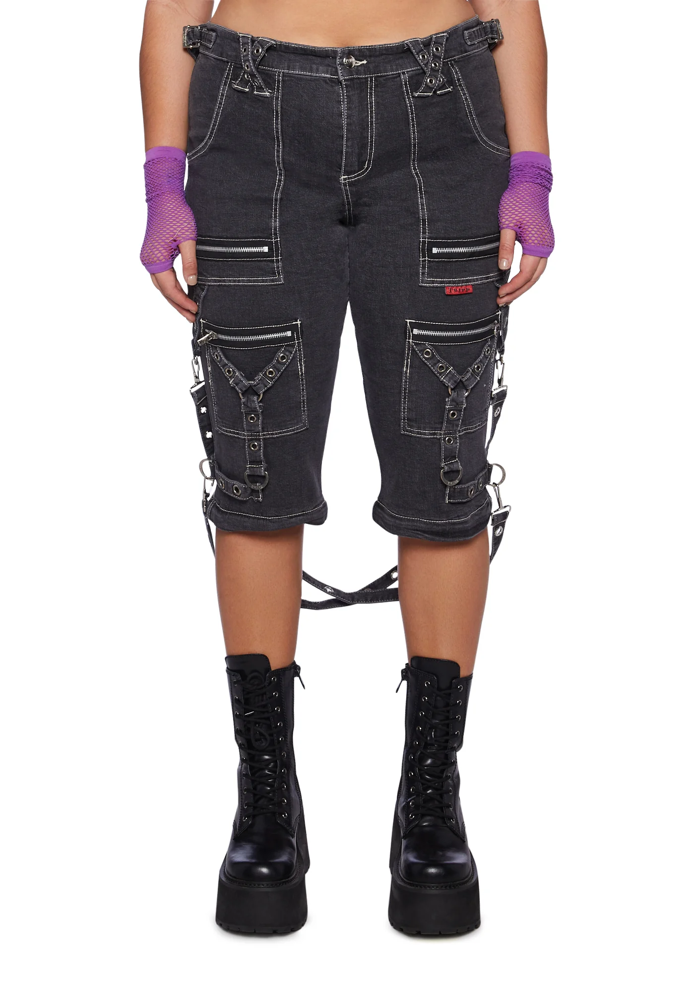Plus Zip to Zip Pants - Black Denim - Image 5