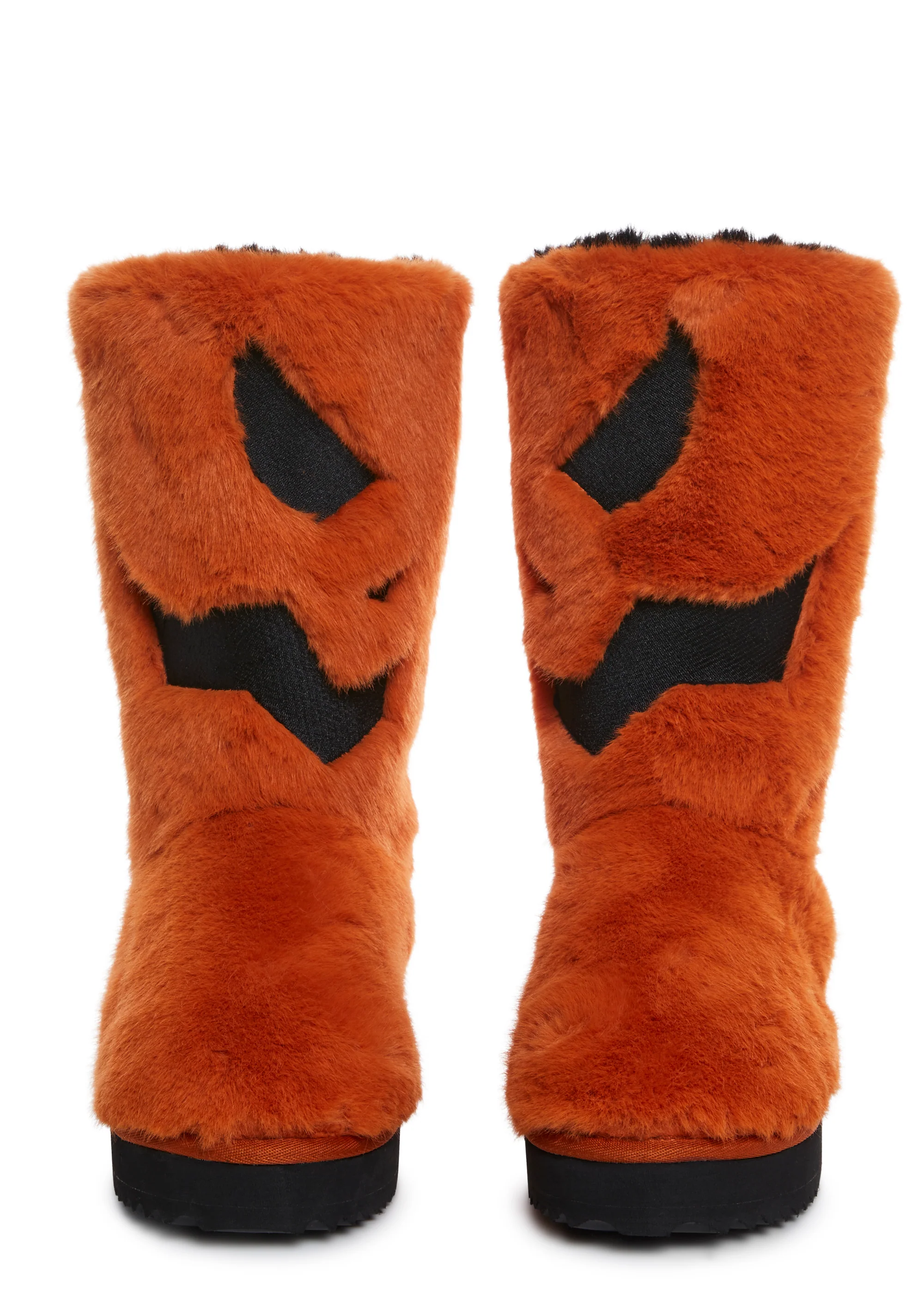 Plush Pumpkin Slipper Boots - Image 2