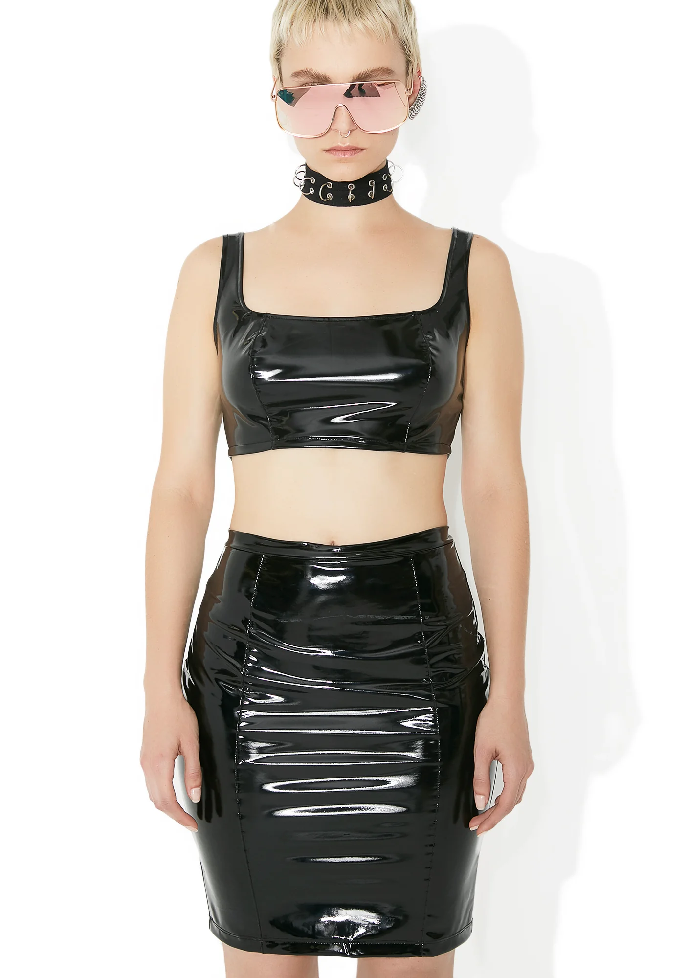 Poison Paradise Vinyl Skirt - Image 2