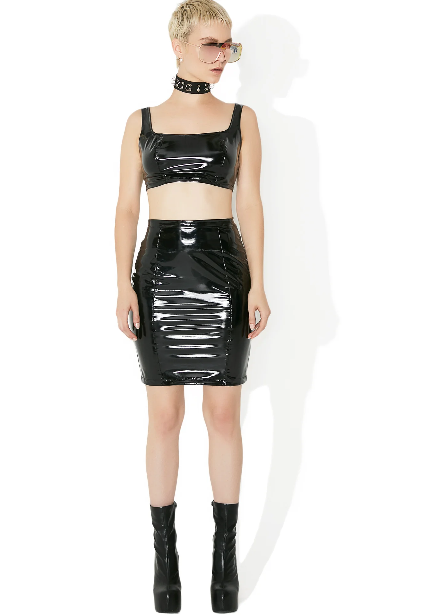 Poison Paradise Vinyl Skirt - Image 5