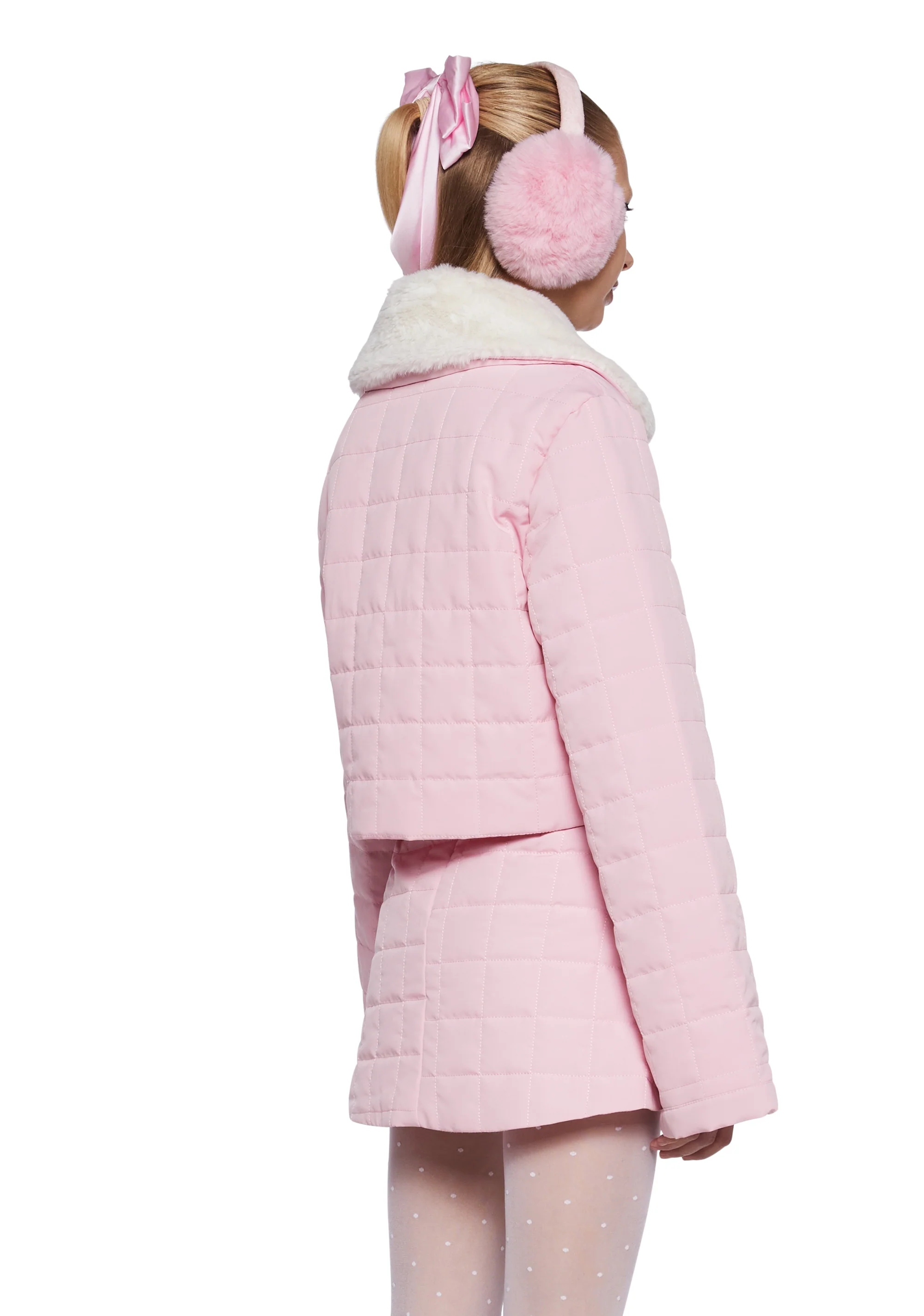 Polar Express Quilted Jacket  - Pink - Image 4