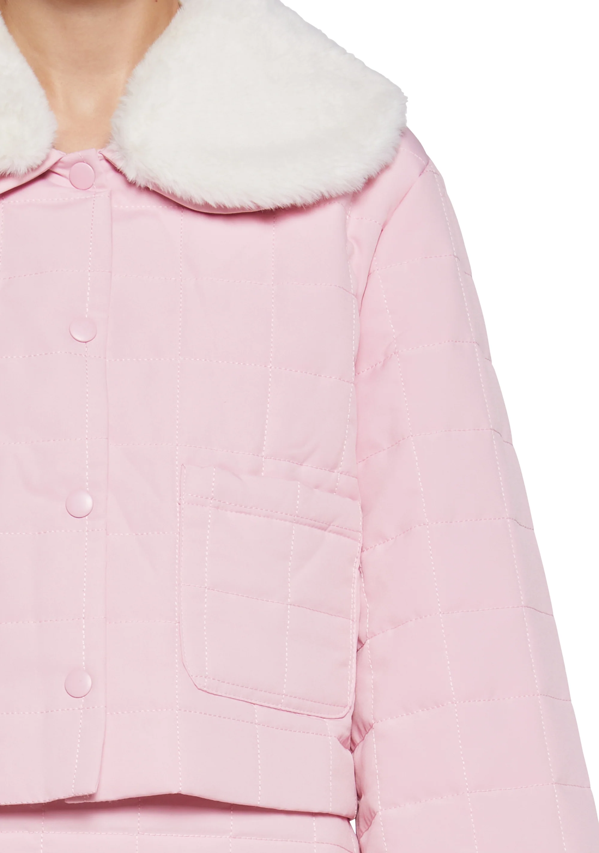 Polar Express Quilted Jacket  - Pink - Image 5