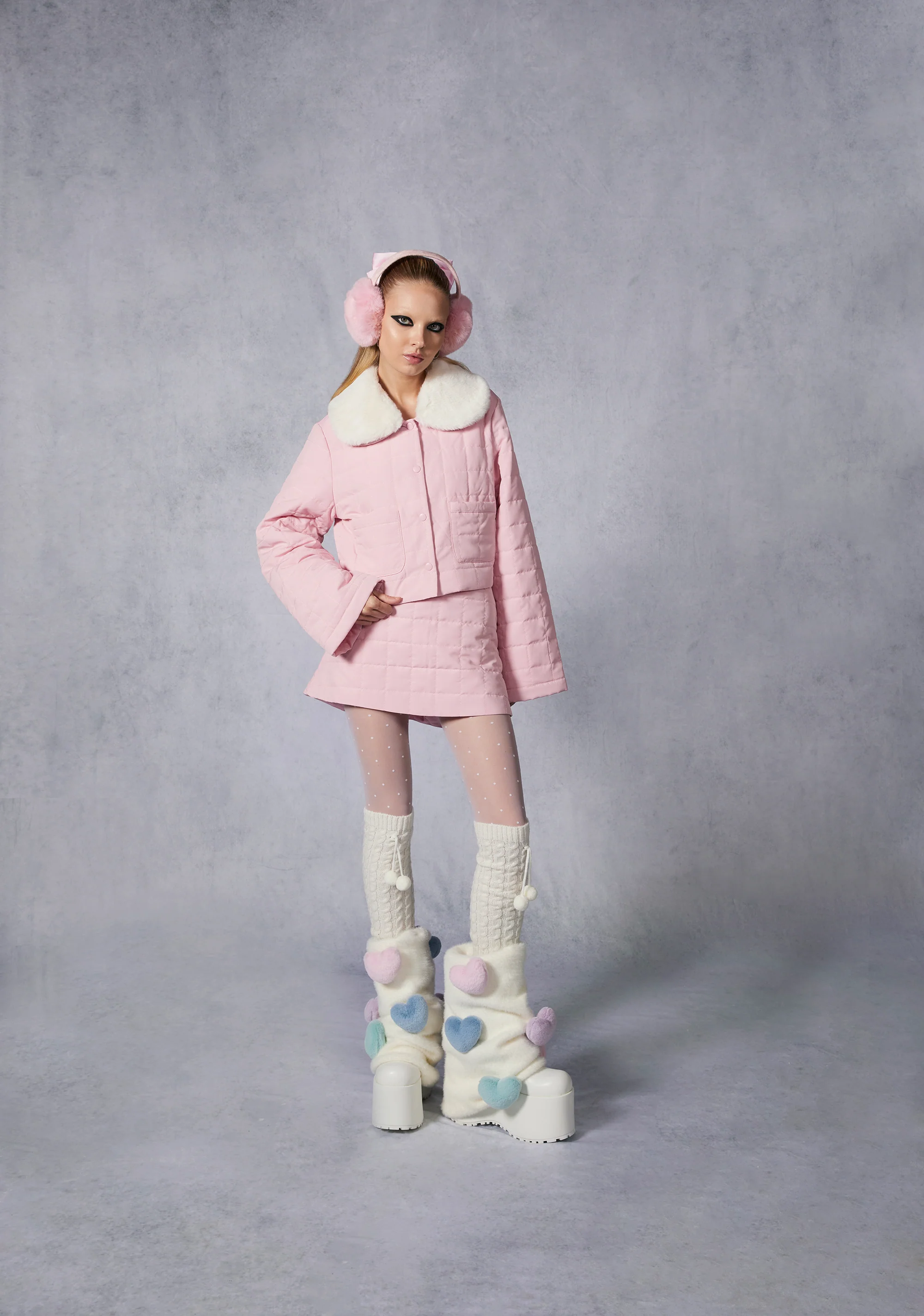 Polar Express Quilted Jacket  - Pink - Image 6