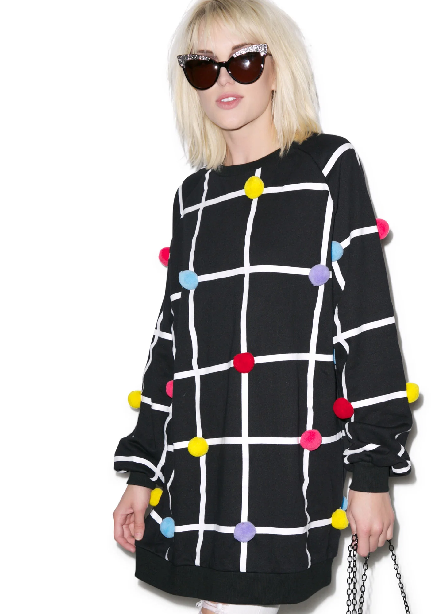 Pom Grid Sweatshirt - Image 5