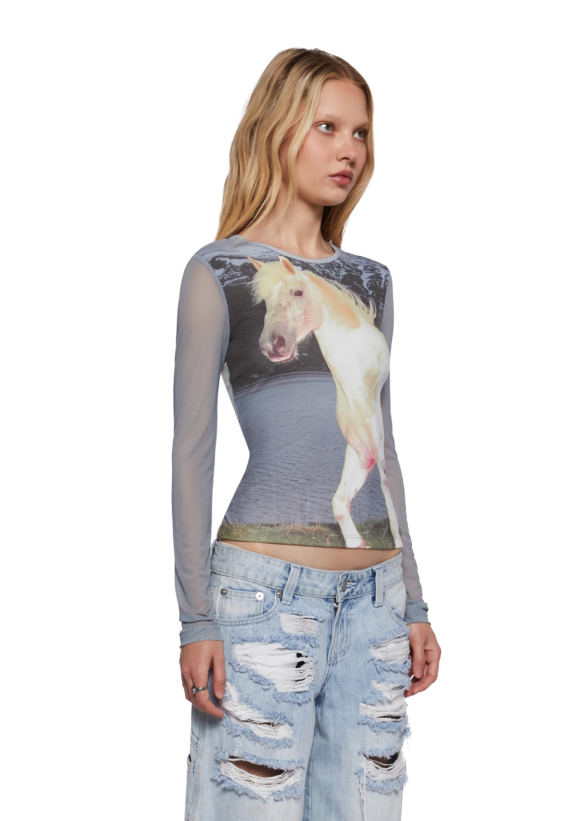 Pony Long Sleeve Baby Tee - Image 3