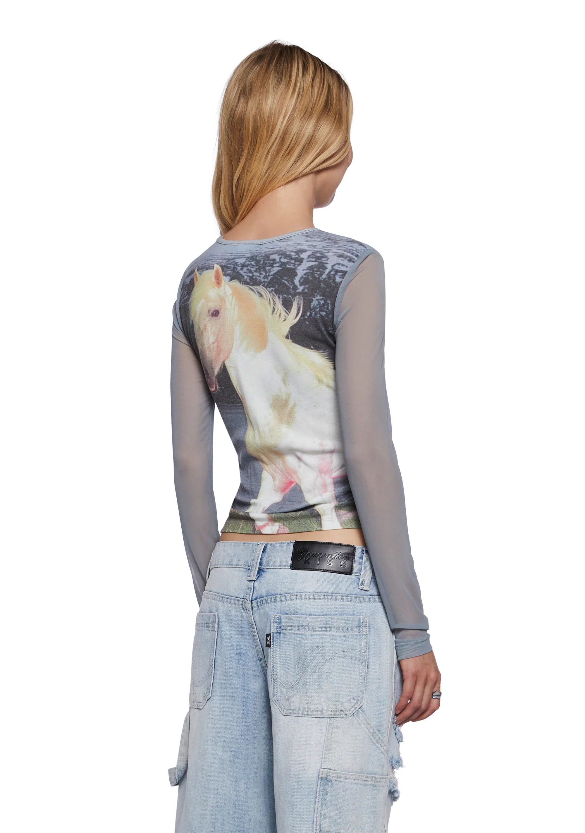 Pony Long Sleeve Baby Tee - Image 4