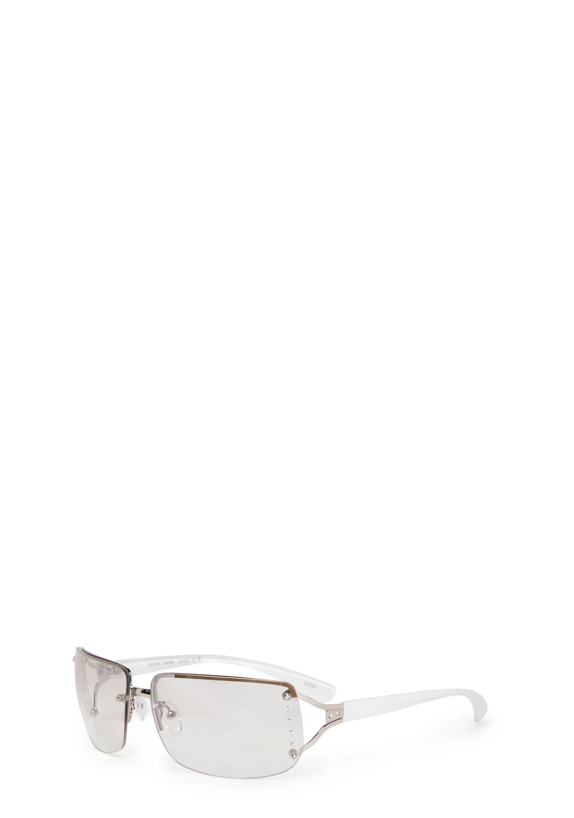 Pop Star Status Rimless Sunglasses - Silver - Image 3