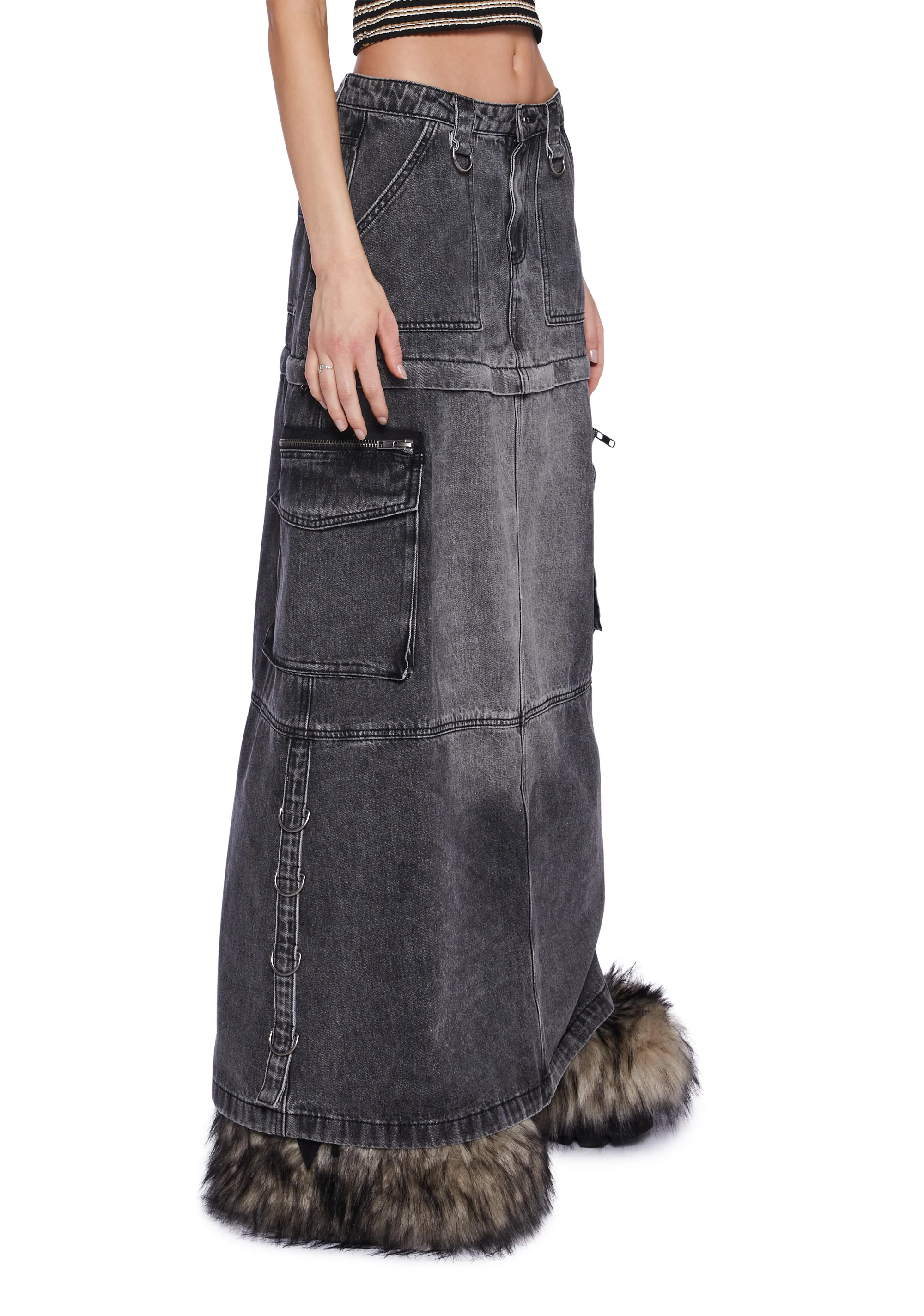 Popularity Explained Two Way Denim Maxi Skirt - Image 5