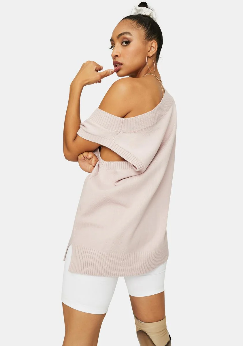 Posh Plans Oversized Sweater Vest - Image 4