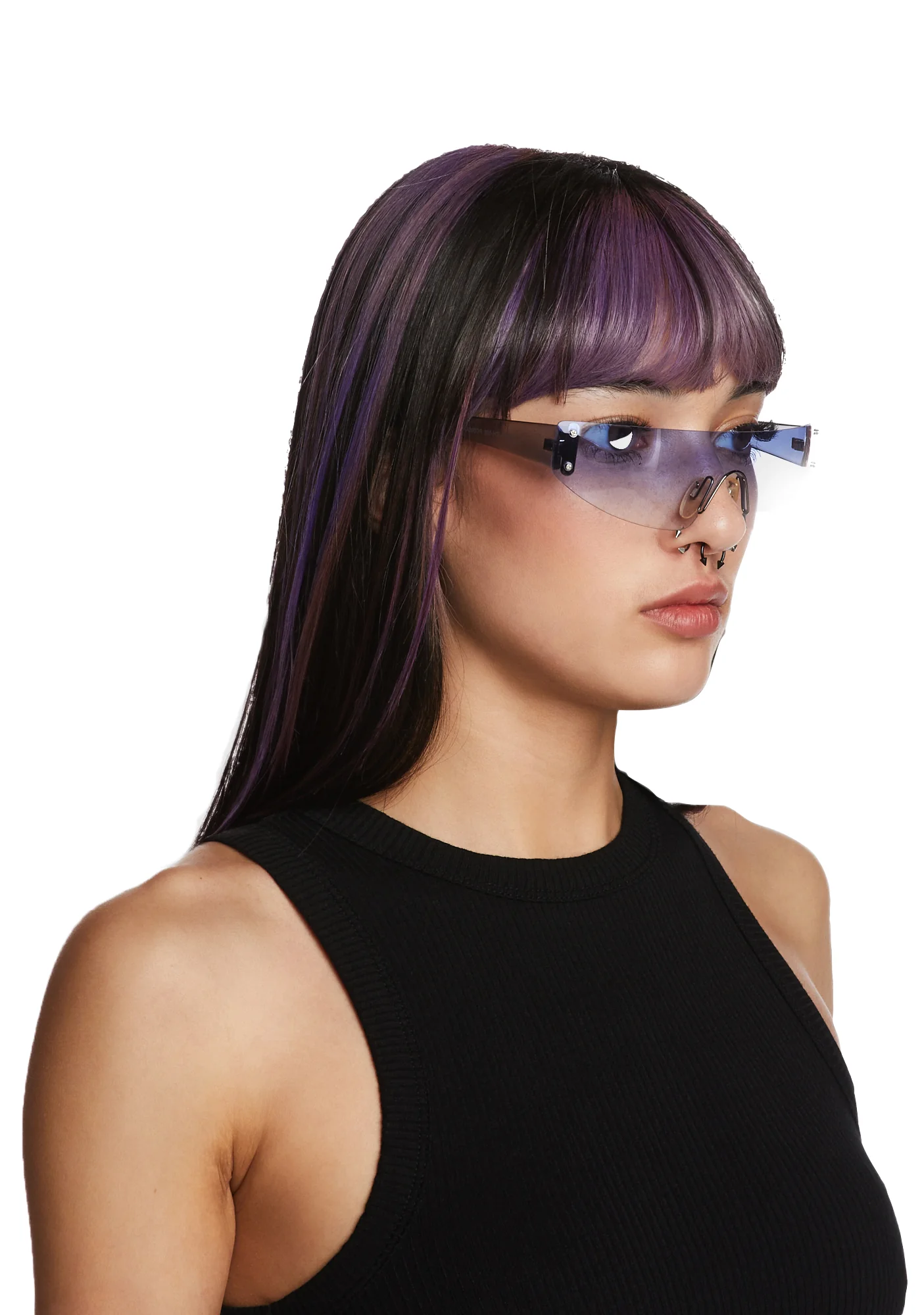 POV Shield Sunglasses - Blue - Image 2