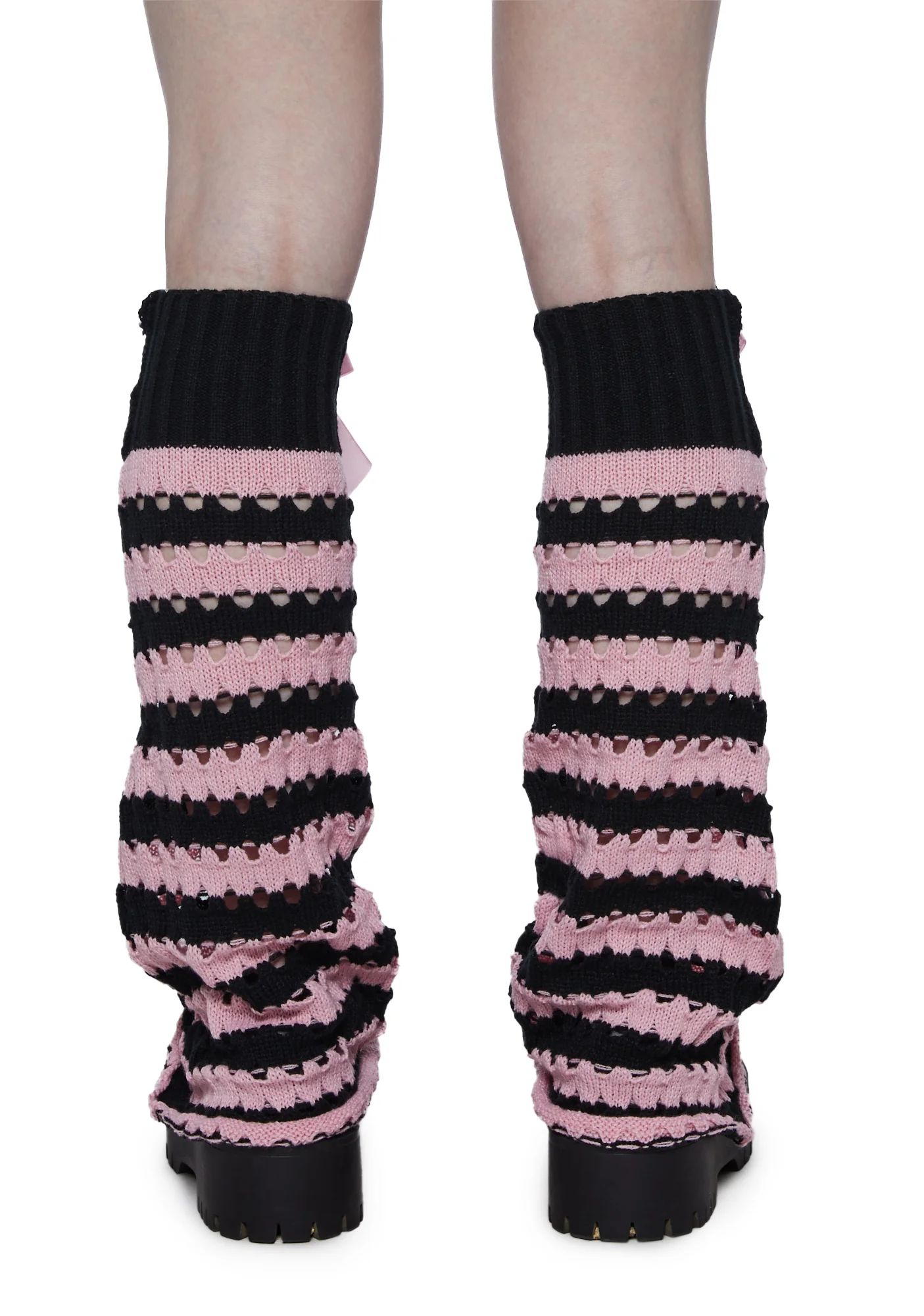 Precious Things Leg Warmers - Pink/Black - Image 3