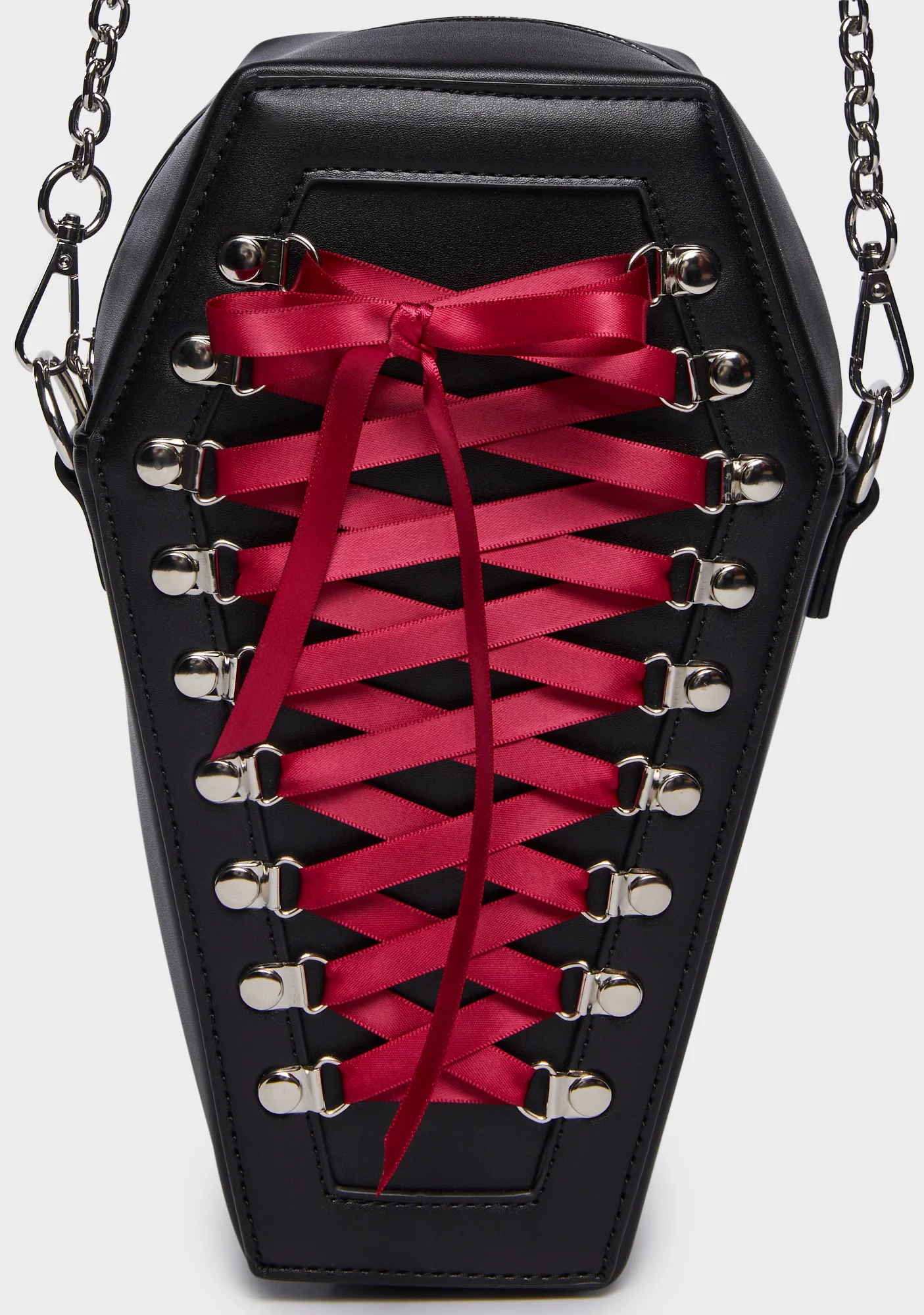 Pretty Ending Coffin Crossbody Bag - Wine - Image 2