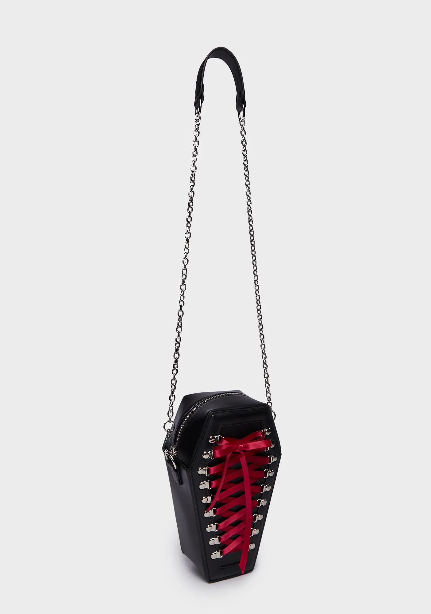 Pretty Ending Coffin Crossbody Bag - Wine - Image 4